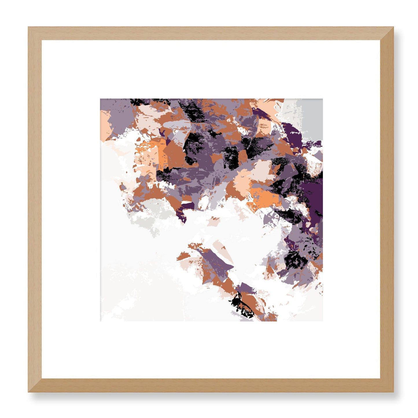 Framed Graphic Art Print, White Mat - 8x8 12x12 16x16 20x20 24x24 28x28 inches | FPS-1181-7693, Prints, Graphic art, Natural Frame, 30 x 30 cm ,12 x 12 inches