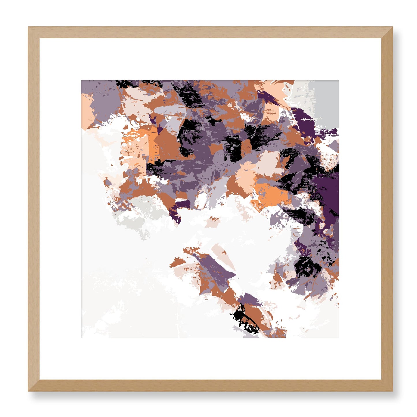 Framed Graphic Art Print, White Mat - 8x8 12x12 16x16 20x20 24x24 28x28 inches | FPS-1181-7693, Prints, Graphic art, Natural Frame, 41 x 41 cm ,16 x 16 inches
