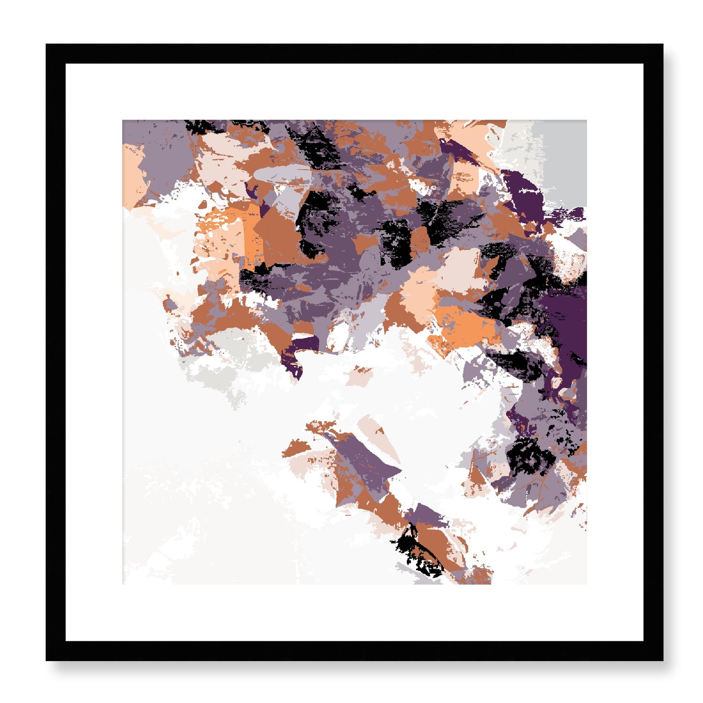 Framed Graphic Art Print, White Mat - 8x8 12x12 16x16 20x20 24x24 28x28 inches | FPS-1181-7693, Prints, Graphic art, Black Frame, 51 x 51 cm ,20 x 20 inches