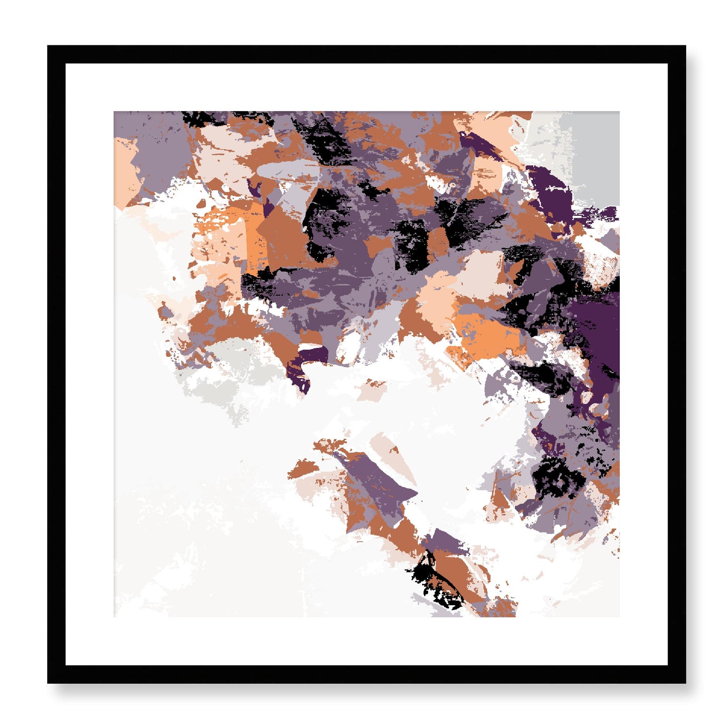 Framed Graphic Art Print, White Mat - 8x8 12x12 16x16 20x20 24x24 28x28 inches | FPS-1181-7693, Prints, Graphic art, Black Frame, 61 x 61 cm ,24 x 24 inches