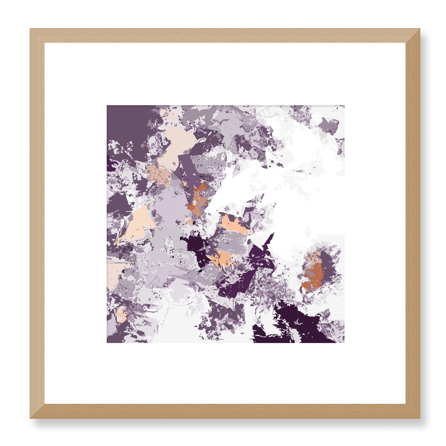 Framed Graphic Art Print, White Mat - 8x8 12x12 16x16 20x20 24x24 28x28 inches | FPS-1181-7695, Prints, Graphic art, Natural Frame, 30 x 30 cm ,12 x 12 inches