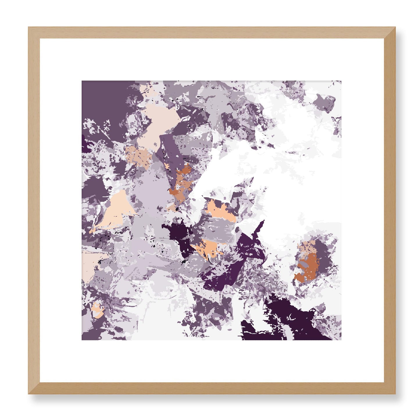 Framed Graphic Art Print, White Mat - 8x8 12x12 16x16 20x20 24x24 28x28 inches | FPS-1181-7695, Prints, Graphic art, Natural Frame, 41 x 41 cm ,16 x 16 inches