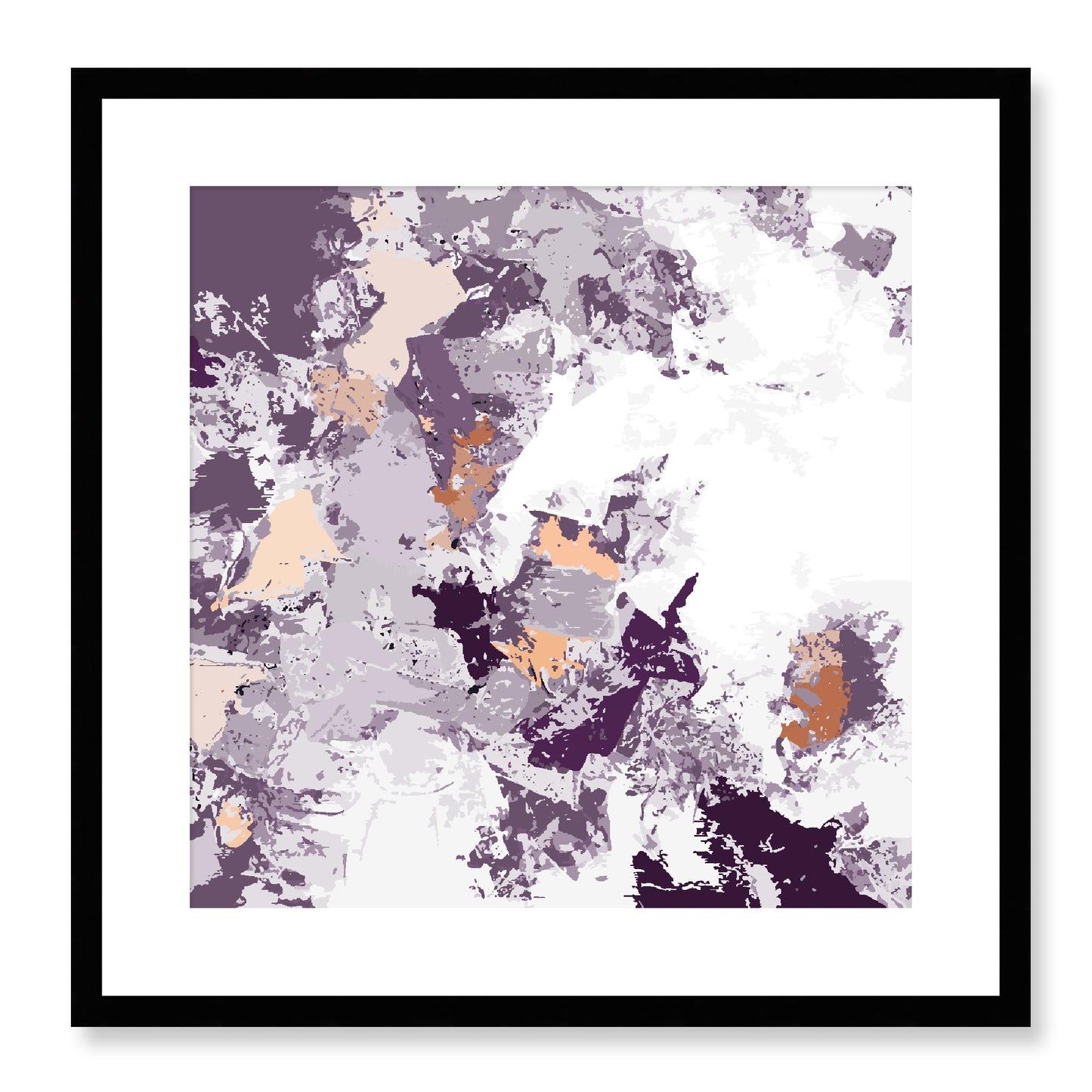 Framed Graphic Art Print, White Mat - 8x8 12x12 16x16 20x20 24x24 28x28 inches | FPS-1181-7695, Prints, Graphic art, Black Frame, 51 x 51 cm ,20 x 20 inches