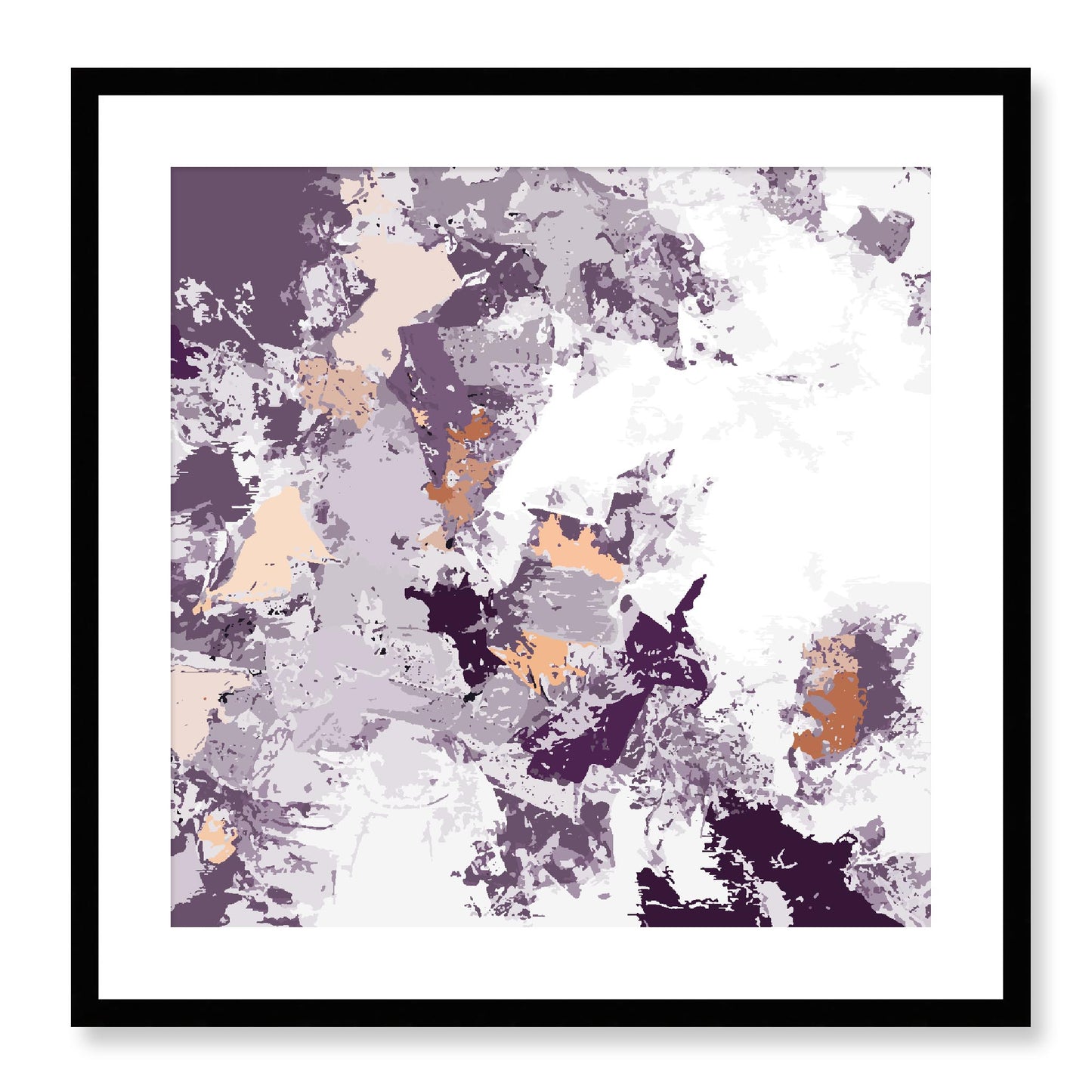 Framed Graphic Art Print, White Mat - 8x8 12x12 16x16 20x20 24x24 28x28 inches | FPS-1181-7695, Prints, Graphic art, Black Frame, 61 x 61 cm ,24 x 24 inches