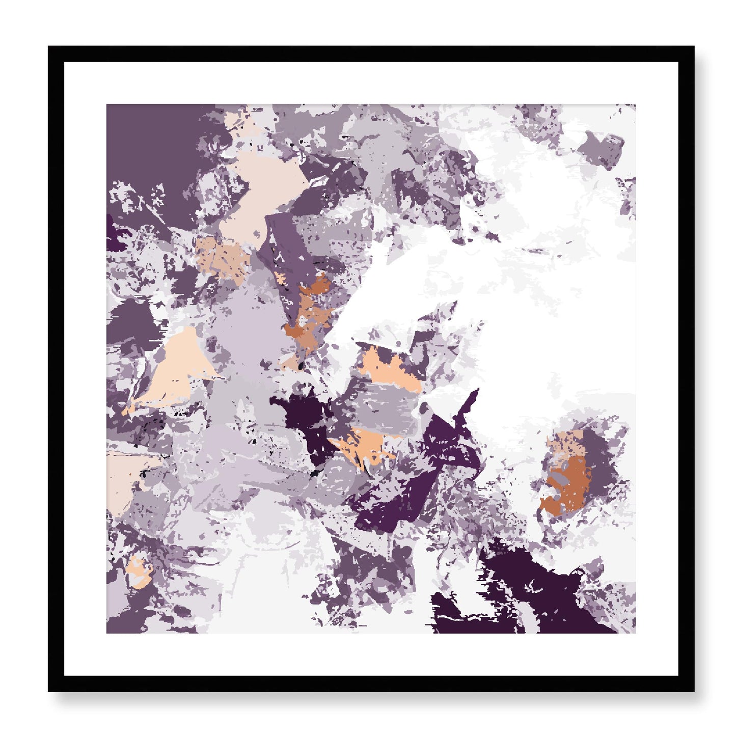 Framed Graphic Art Print, White Mat - 8x8 12x12 16x16 20x20 24x24 28x28 inches | FPS-1181-7695, Prints, Graphic art, Black Frame, 71 x 71 cm ,28 x 28 inches