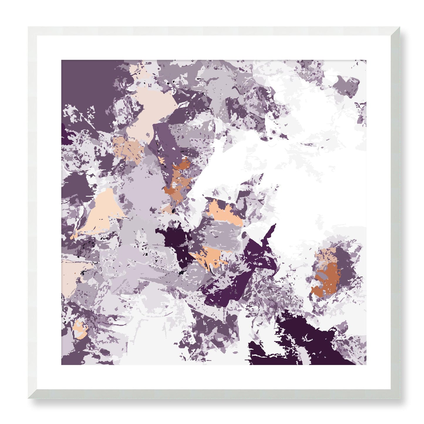 Framed Graphic Art Print, White Mat - 8x8 12x12 16x16 20x20 24x24 28x28 inches | FPS-1181-7695, Prints, Graphic art, White Frame, 71 x 71 cm ,28 x 28 inches