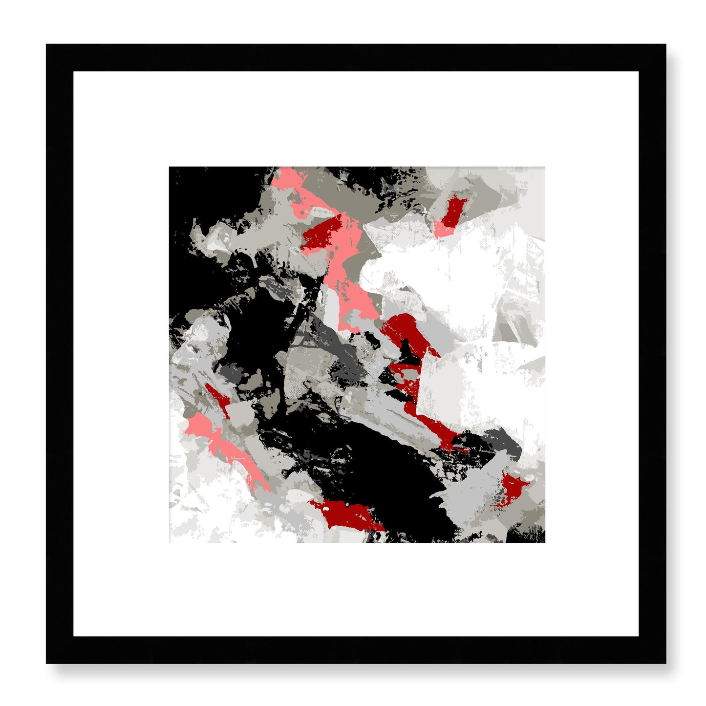 Framed Graphic Art Print, White Mat - 8x8 12x12 16x16 20x20 24x24 28x28 inches | FPS-1192-7690, Prints, Graphic art, Black Frame, 30 x 30 cm ,12 x 12 inches