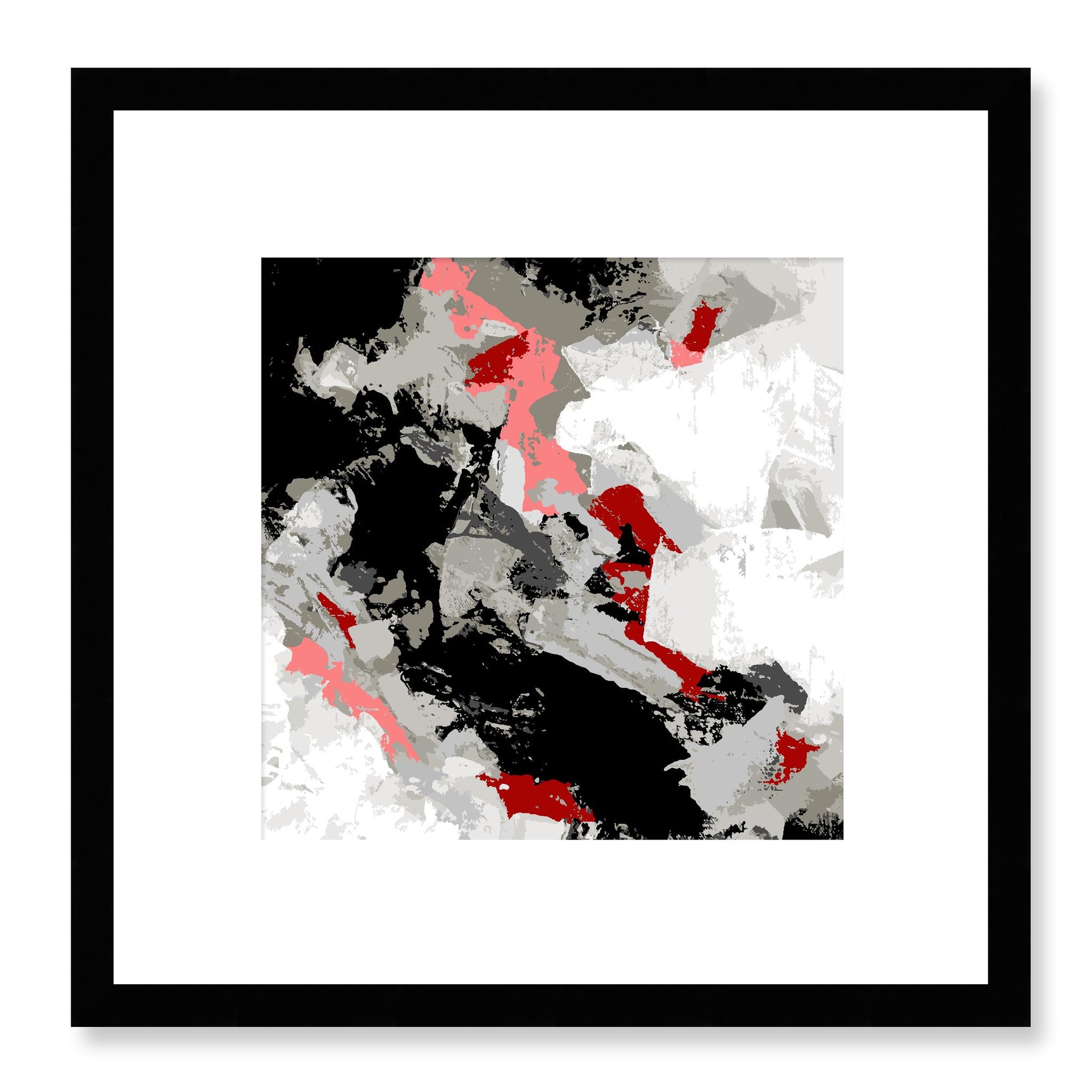 Framed Graphic Art Print, White Mat - 8x8 12x12 16x16 20x20 24x24 28x28 inches | FPS-1192-7690, Prints, Graphic art, Black Frame, 30 x 30 cm ,12 x 12 inches