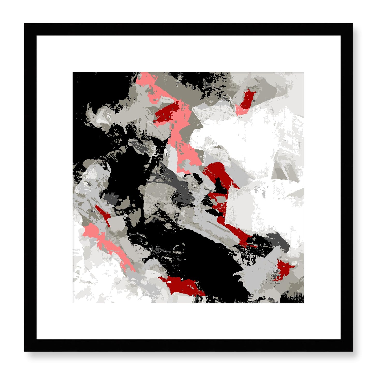 Framed Graphic Art Print, White Mat - 8x8 12x12 16x16 20x20 24x24 28x28 inches | FPS-1192-7690, Prints, Graphic art, Black Frame, 41 x 41 cm ,16 x 16 inches