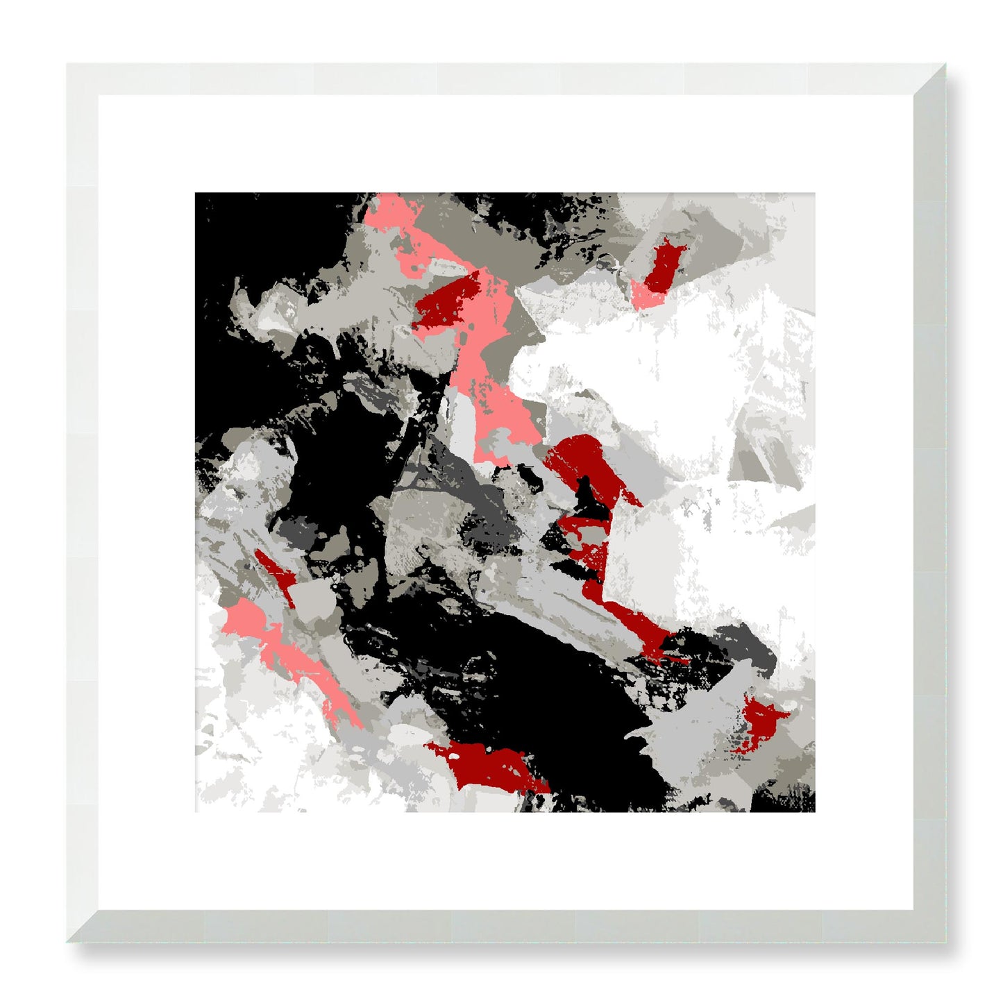 Framed Graphic Art Print, White Mat - 8x8 12x12 16x16 20x20 24x24 28x28 inches | FPS-1192-7690, Prints, Graphic art, White Frame, 41 x 41 cm ,16 x 16 inches