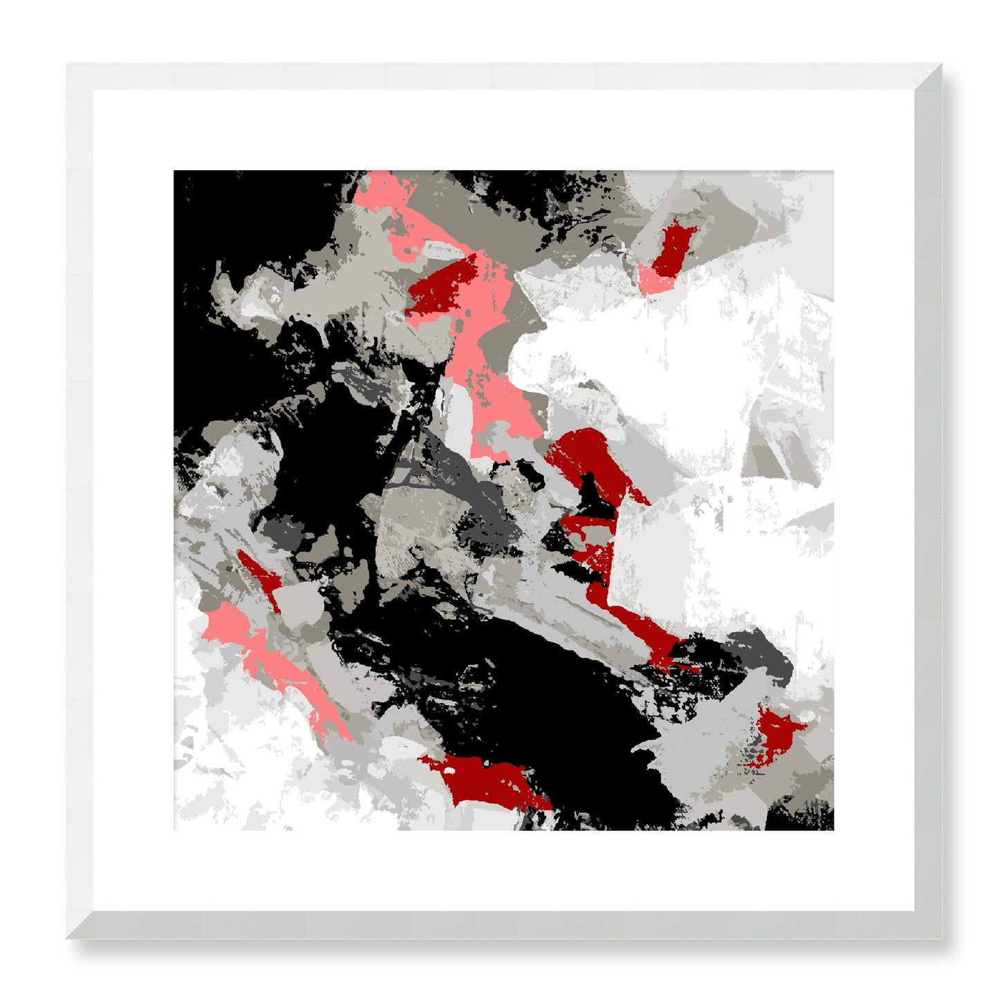 Framed Graphic Art Print, White Mat - 8x8 12x12 16x16 20x20 24x24 28x28 inches | FPS-1192-7690, Prints, Graphic art, White Frame, 51 x 51 cm ,20 x 20 inches