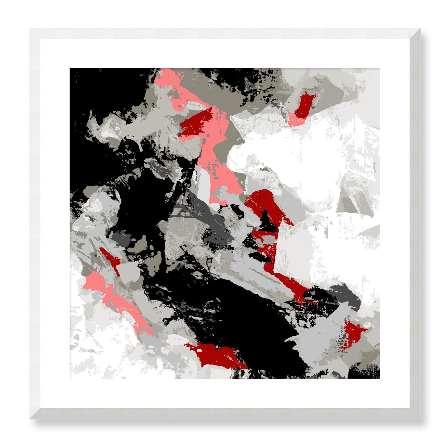Framed Graphic Art Print, White Mat - 8x8 12x12 16x16 20x20 24x24 28x28 inches | FPS-1192-7690, Prints, Graphic art, White Frame, 61 x 61 cm ,24 x 24 inches