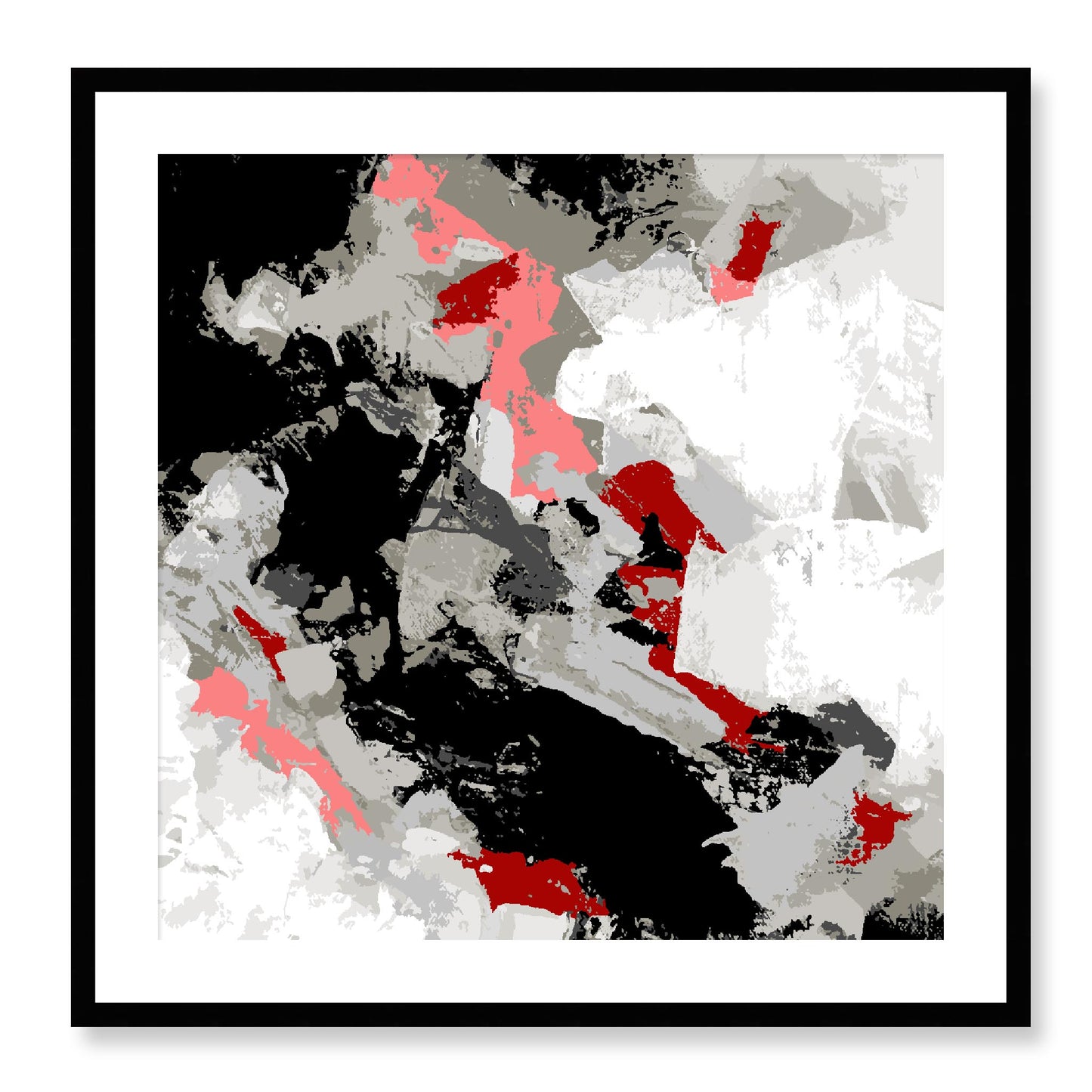 Framed Graphic Art Print, White Mat - 8x8 12x12 16x16 20x20 24x24 28x28 inches | FPS-1192-7690, Prints, Graphic art, Black Frame, 71 x 71 cm ,28 x 28 inches