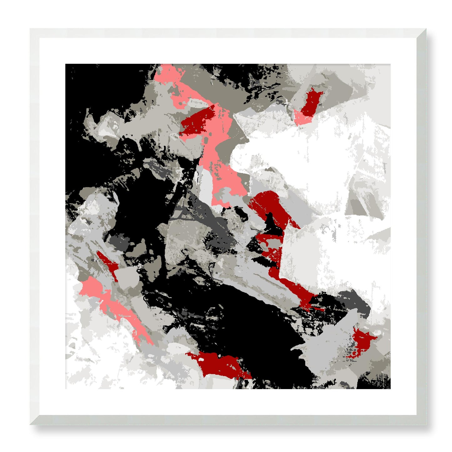 Framed Graphic Art Print, White Mat - 8x8 12x12 16x16 20x20 24x24 28x28 inches | FPS-1192-7690, Prints, Graphic art, White Frame, 71 x 71 cm ,28 x 28 inches