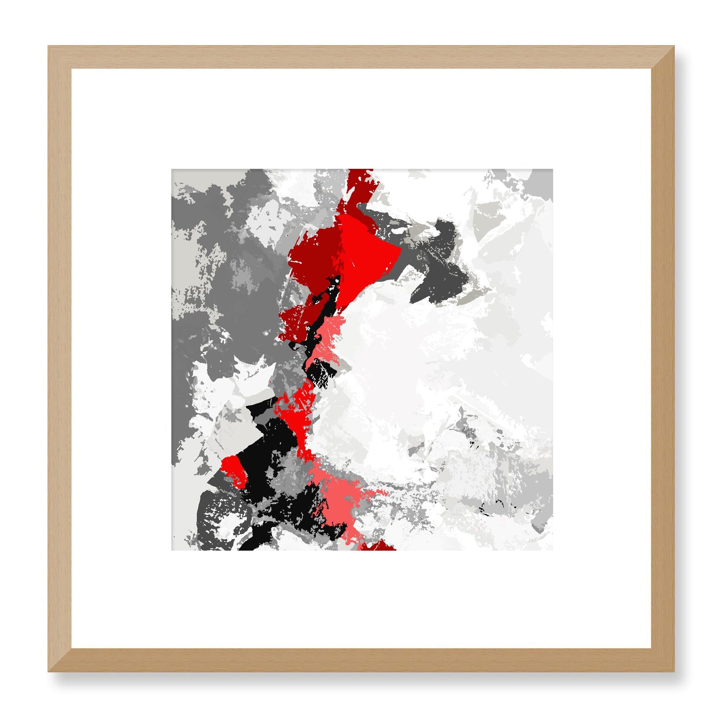 Framed Graphic Art Print, White Mat - 8x8 12x12 16x16 20x20 24x24 28x28 inches | FPS-1191-7691, Prints, Graphic art, Natural Frame, 30 x 30 cm ,12 x 12 inches
