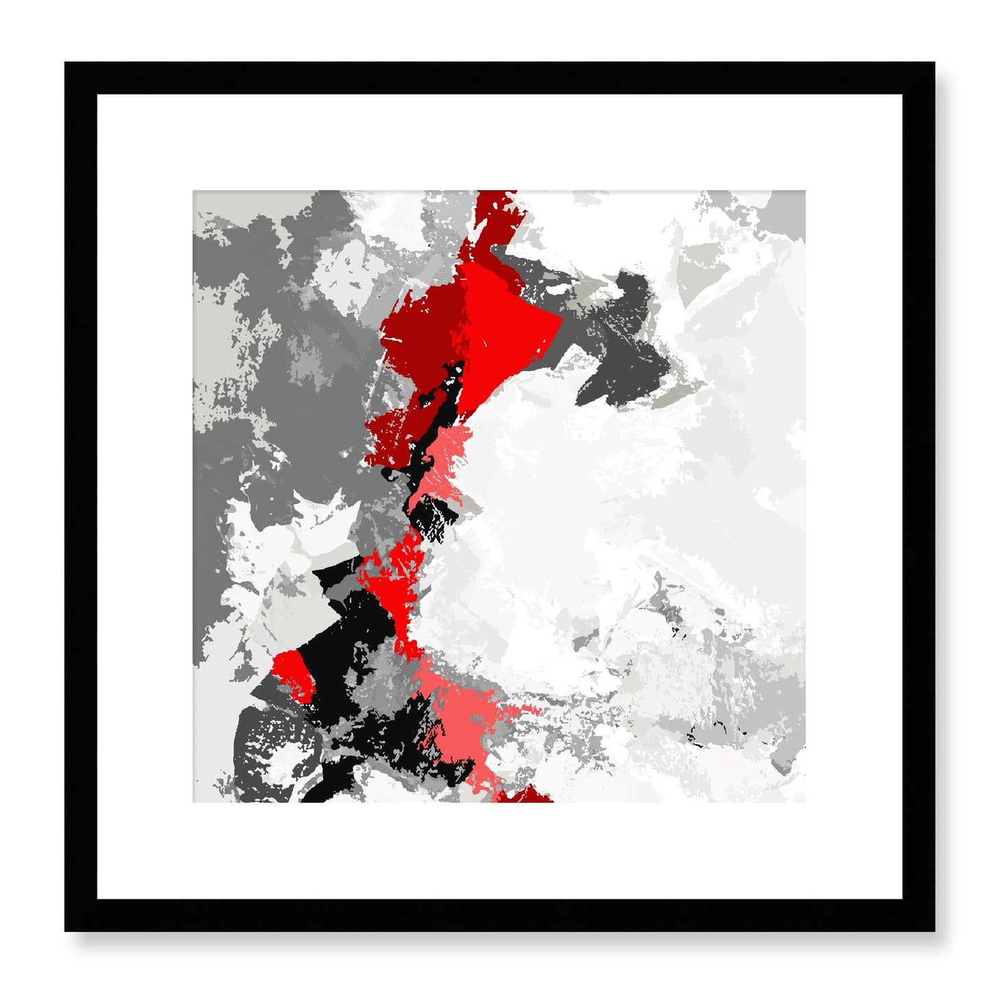 Framed Graphic Art Print, White Mat - 8x8 12x12 16x16 20x20 24x24 28x28 inches | FPS-1192-7691, Prints, Graphic art, Black Frame, 41 x 41 cm ,16 x 16 inches