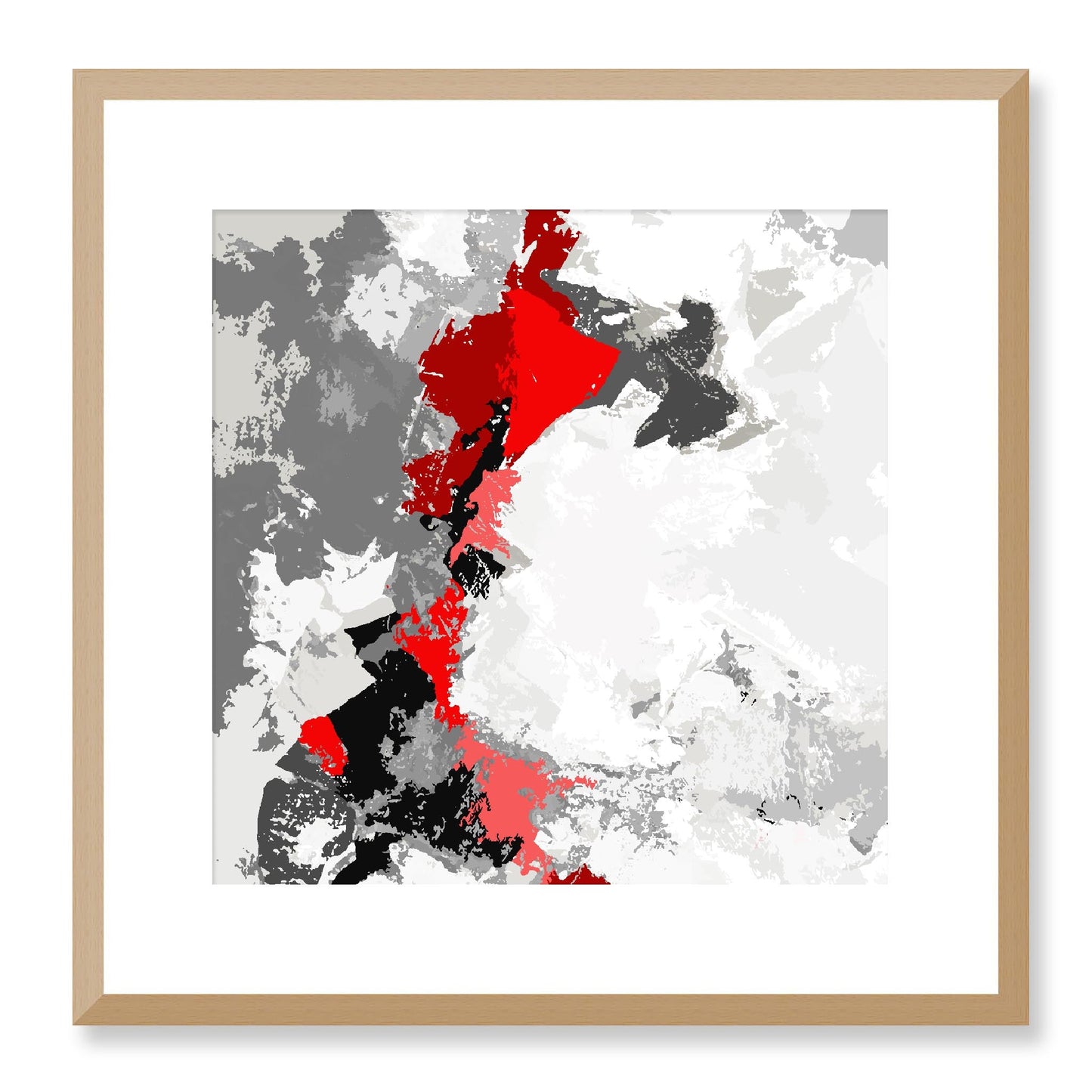 Framed Graphic Art Print, White Mat - 8x8 12x12 16x16 20x20 24x24 28x28 inches | FPS-1192-7691, Prints, Graphic art, Natural Frame, 41 x 41 cm ,16 x 16 inches