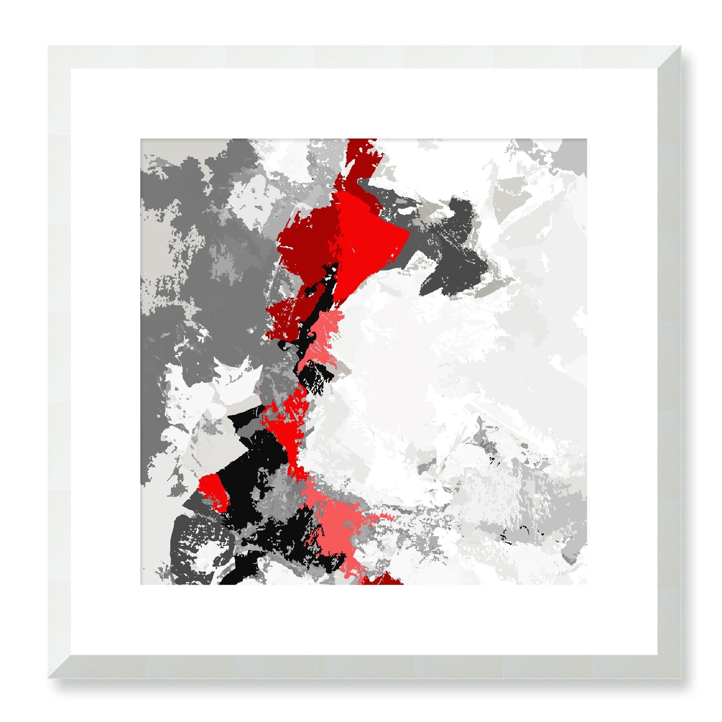 Framed Graphic Art Print, White Mat - 8x8 12x12 16x16 20x20 24x24 28x28 inches | FPS-1191-7691, Prints, Graphic art, White Frame, 41 x 41 cm ,16 x 16 inches