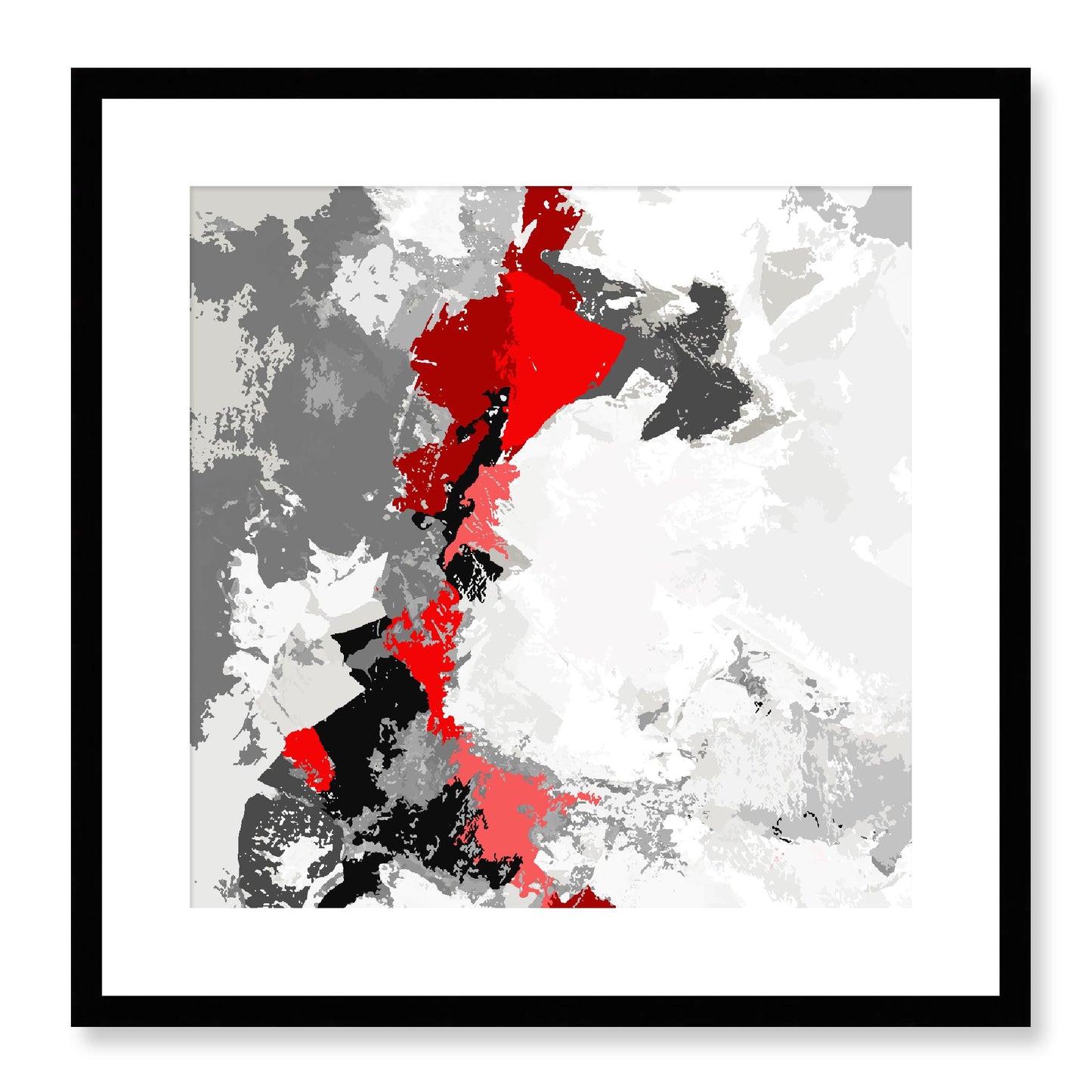 Framed Graphic Art Print, White Mat - 8x8 12x12 16x16 20x20 24x24 28x28 inches | FPS-1191-7691, Prints, Graphic art, Black Frame, 51 x 51 cm ,20 x 20 inches