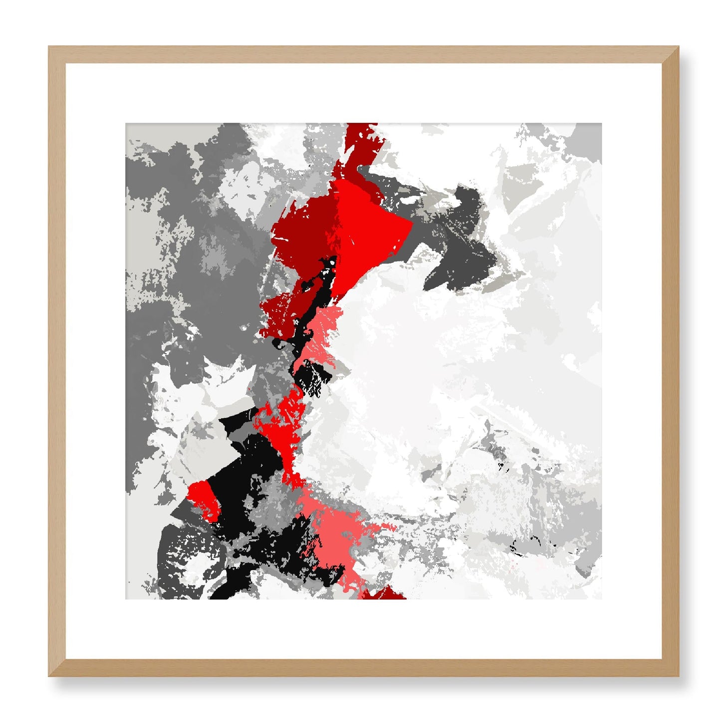 Framed Graphic Art Print, White Mat - 8x8 12x12 16x16 20x20 24x24 28x28 inches | FPS-1192-7691, Prints, Graphic art, Natural Frame, 51 x 51 cm ,20 x 20 inches