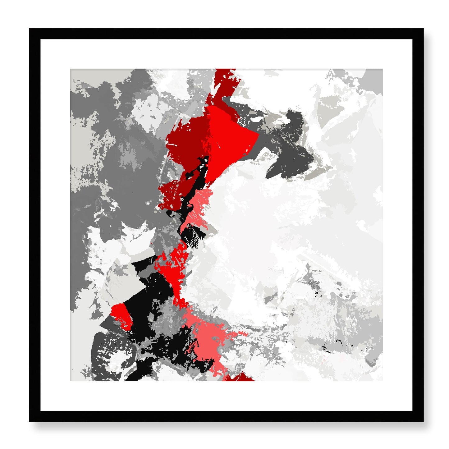 Framed Graphic Art Print, White Mat - 8x8 12x12 16x16 20x20 24x24 28x28 inches | FPS-1191-7691, Prints, Graphic art, Black Frame, 61 x 61 cm ,24 x 24 inches