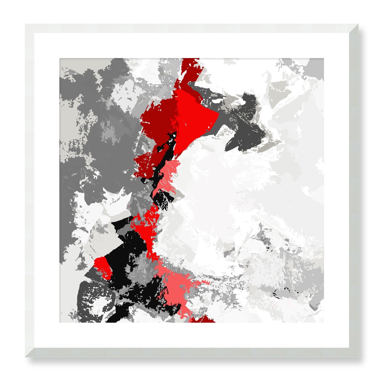 Framed Graphic Art Print, White Mat - 8x8 12x12 16x16 20x20 24x24 28x28 inches | FPS-1191-7691, Prints, Graphic art, White Frame, 61 x 61 cm ,24 x 24 inches