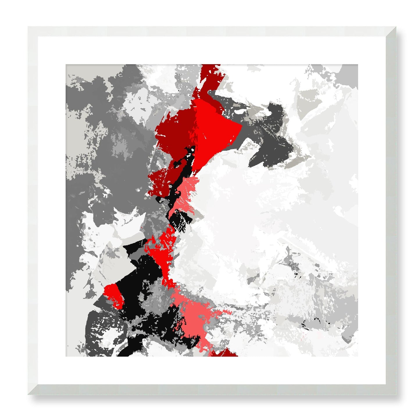 Framed Graphic Art Print, White Mat - 8x8 12x12 16x16 20x20 24x24 28x28 inches | FPS-1192-7691, Prints, Graphic art, White Frame, 61 x 61 cm ,24 x 24 inches