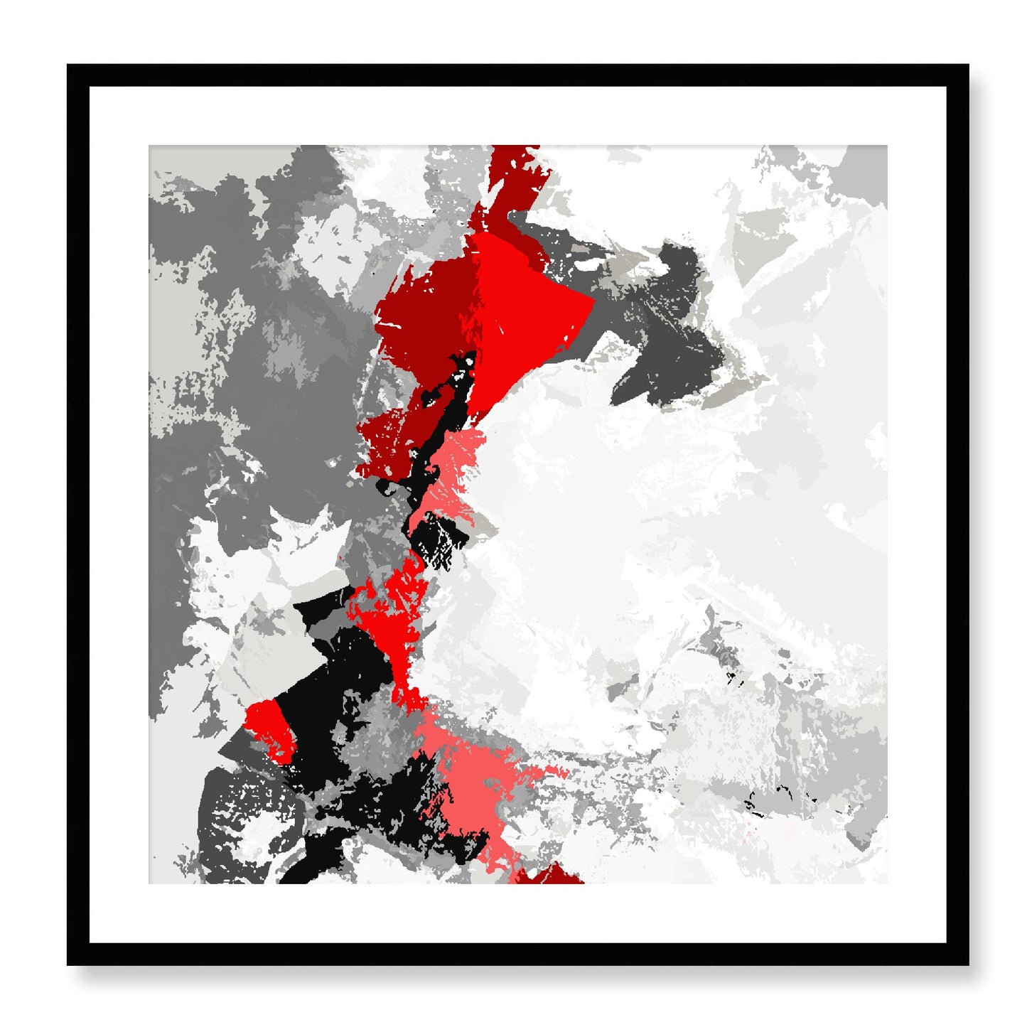 Framed Graphic Art Print, White Mat - 8x8 12x12 16x16 20x20 24x24 28x28 inches | FPS-1191-7691, Prints, Graphic art, Black Frame, 71 x 71 cm ,28 x 28 inches