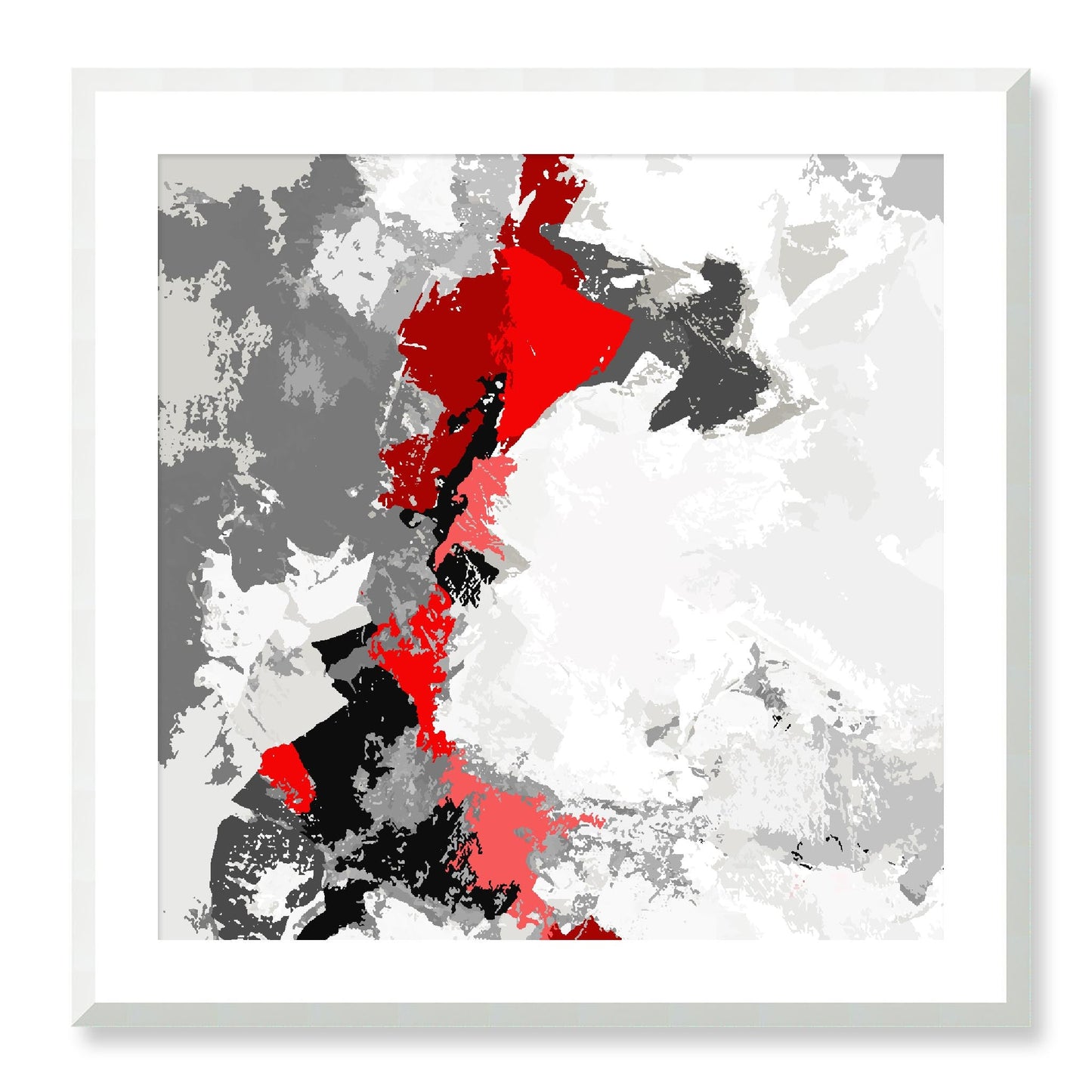 Framed Graphic Art Print, White Mat - 8x8 12x12 16x16 20x20 24x24 28x28 inches | FPS-1192-7691, Prints, Graphic art, White Frame, 71 x 71 cm ,28 x 28 inches