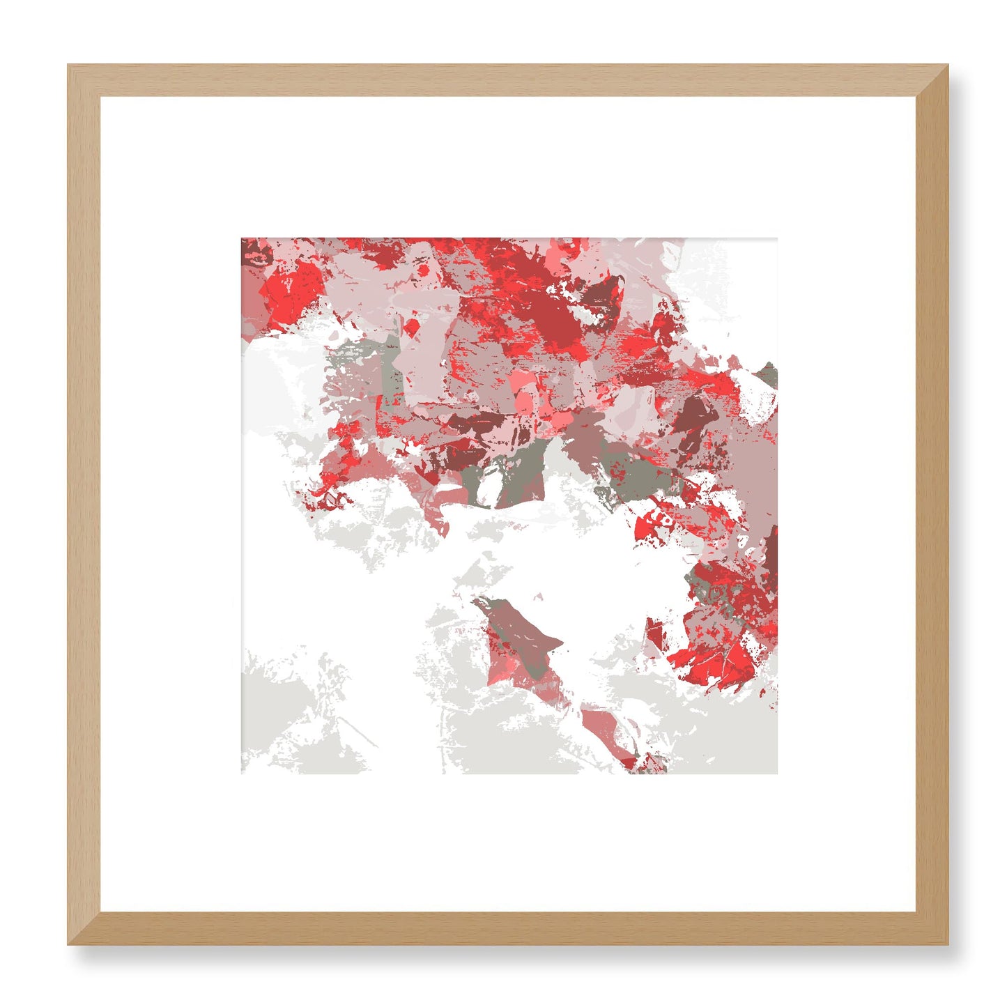 Framed Graphic Art Print, White Mat - 8x8 12x12 16x16 20x20 24x24 28x28 inches | FPS-1191-7693, Prints, Graphic art, Natural Frame, 30 x 30 cm ,12 x 12 inches