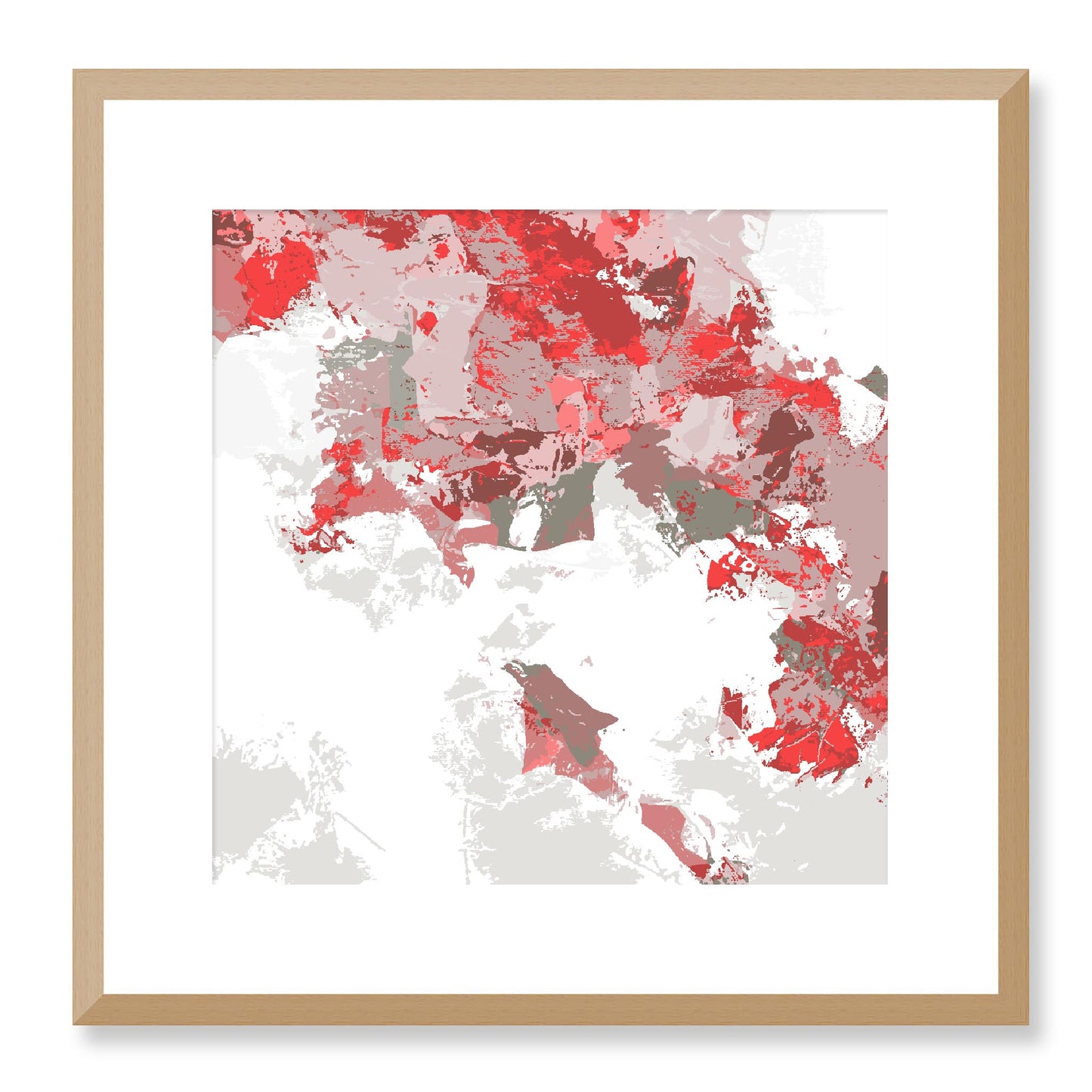 Framed Graphic Art Print, White Mat - 8x8 12x12 16x16 20x20 24x24 28x28 inches | FPS-1191-7693, Prints, Graphic art, Natural Frame, 41 x 41 cm ,16 x 16 inches