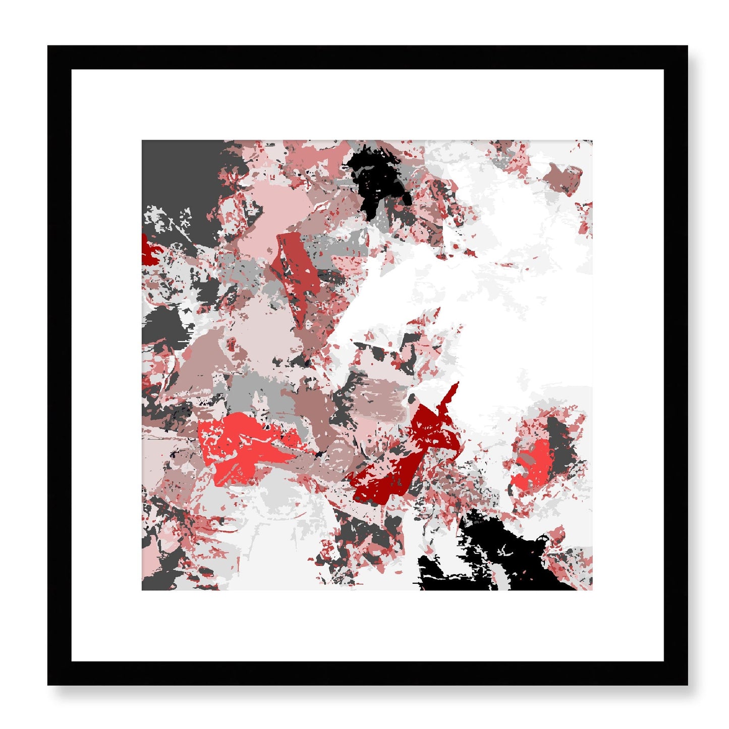 Framed Graphic Art Print, White Mat - 8x8 12x12 16x16 20x20 24x24 28x28 inches | FPS-1192-7695, Prints, Graphic art, Black Frame, 41 x 41 cm ,16 x 16 inches