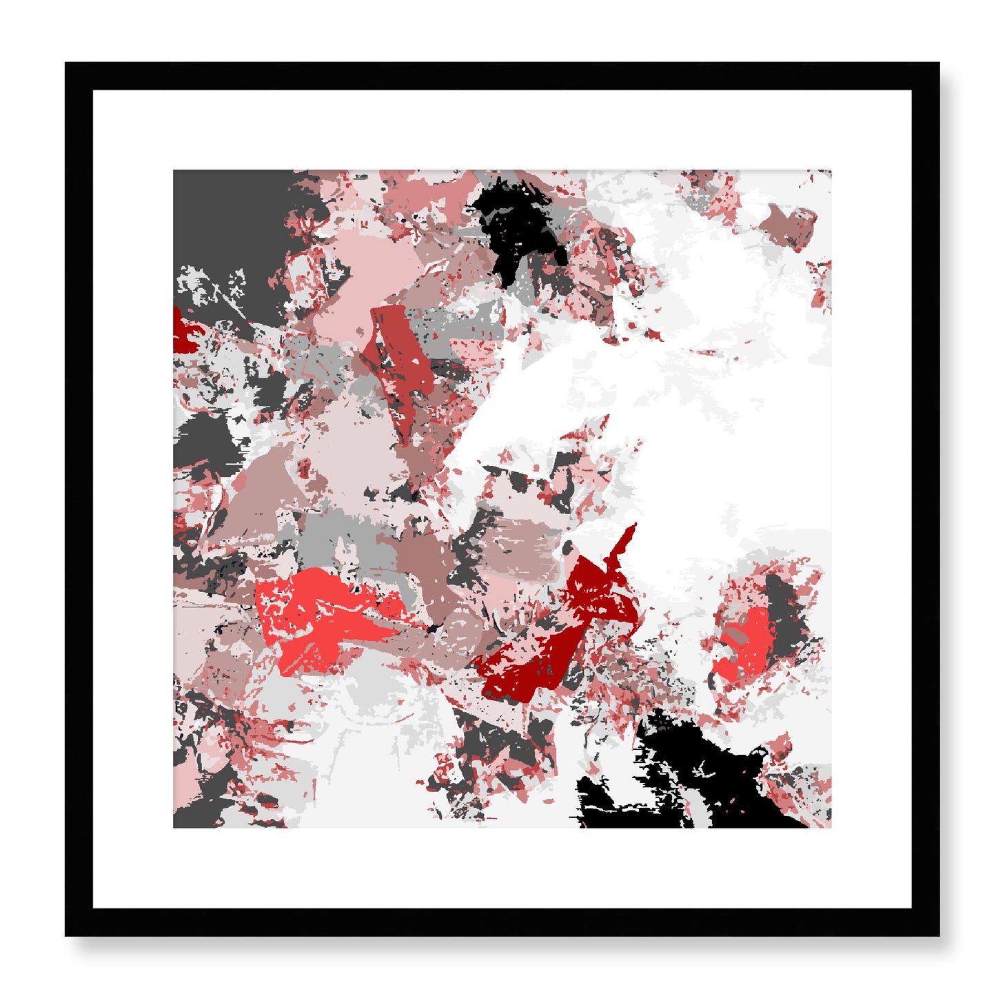 Framed Graphic Art Print, White Mat - 8x8 12x12 16x16 20x20 24x24 28x28 inches | FPS-1191-7695, Prints, Graphic art, Black Frame, 51 x 51 cm ,20 x 20 inches