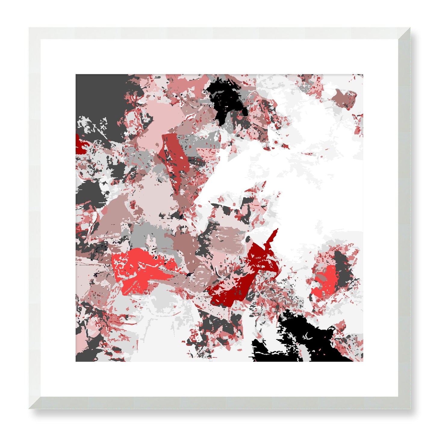 Framed Graphic Art Print, White Mat - 8x8 12x12 16x16 20x20 24x24 28x28 inches | FPS-1191-7695, Prints, Graphic art, White Frame, 51 x 51 cm ,20 x 20 inches