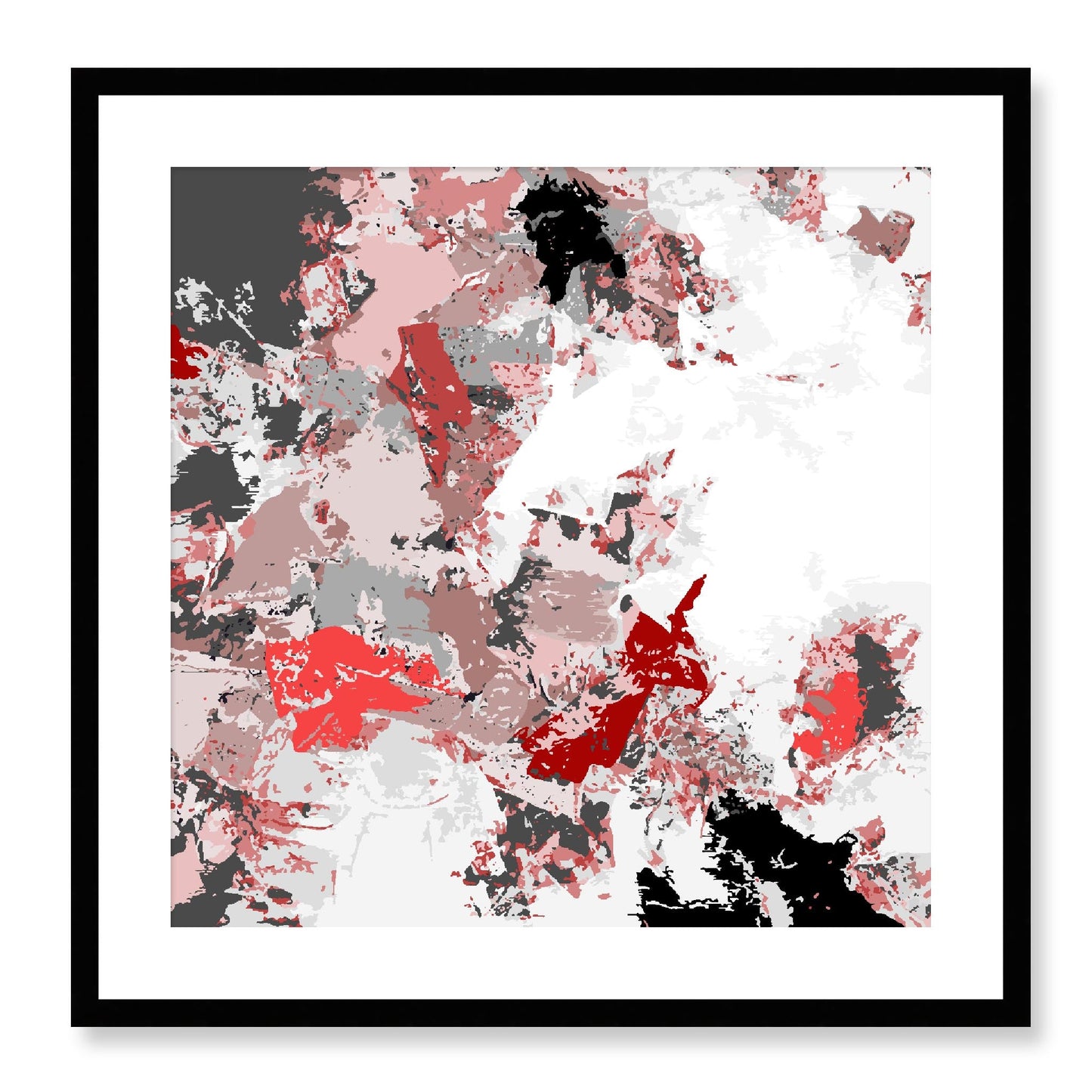 Framed Graphic Art Print, White Mat - 8x8 12x12 16x16 20x20 24x24 28x28 inches | FPS-1192-7695, Prints, Graphic art, Black Frame, 61 x 61 cm ,24 x 24 inches