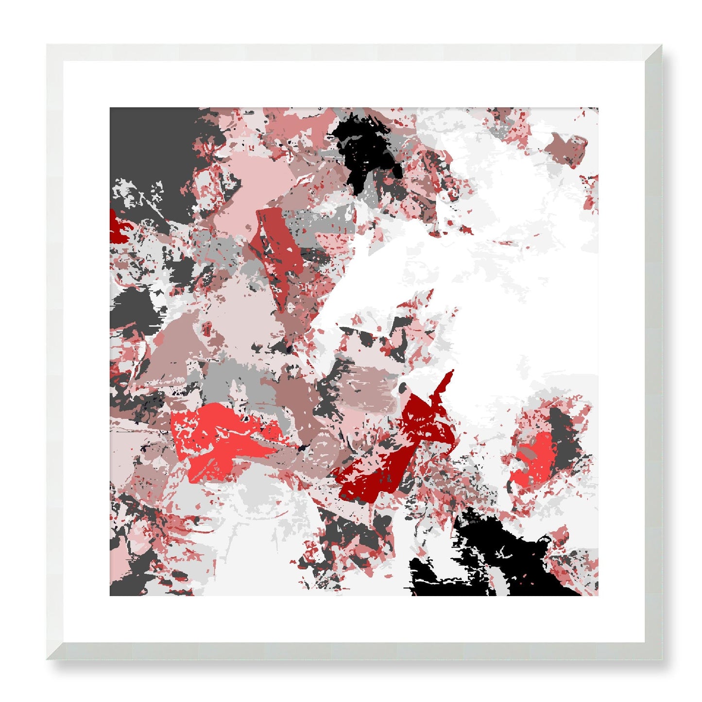 Framed Graphic Art Print, White Mat - 8x8 12x12 16x16 20x20 24x24 28x28 inches | FPS-1192-7695, Prints, Graphic art, White Frame, 61 x 61 cm ,24 x 24 inches