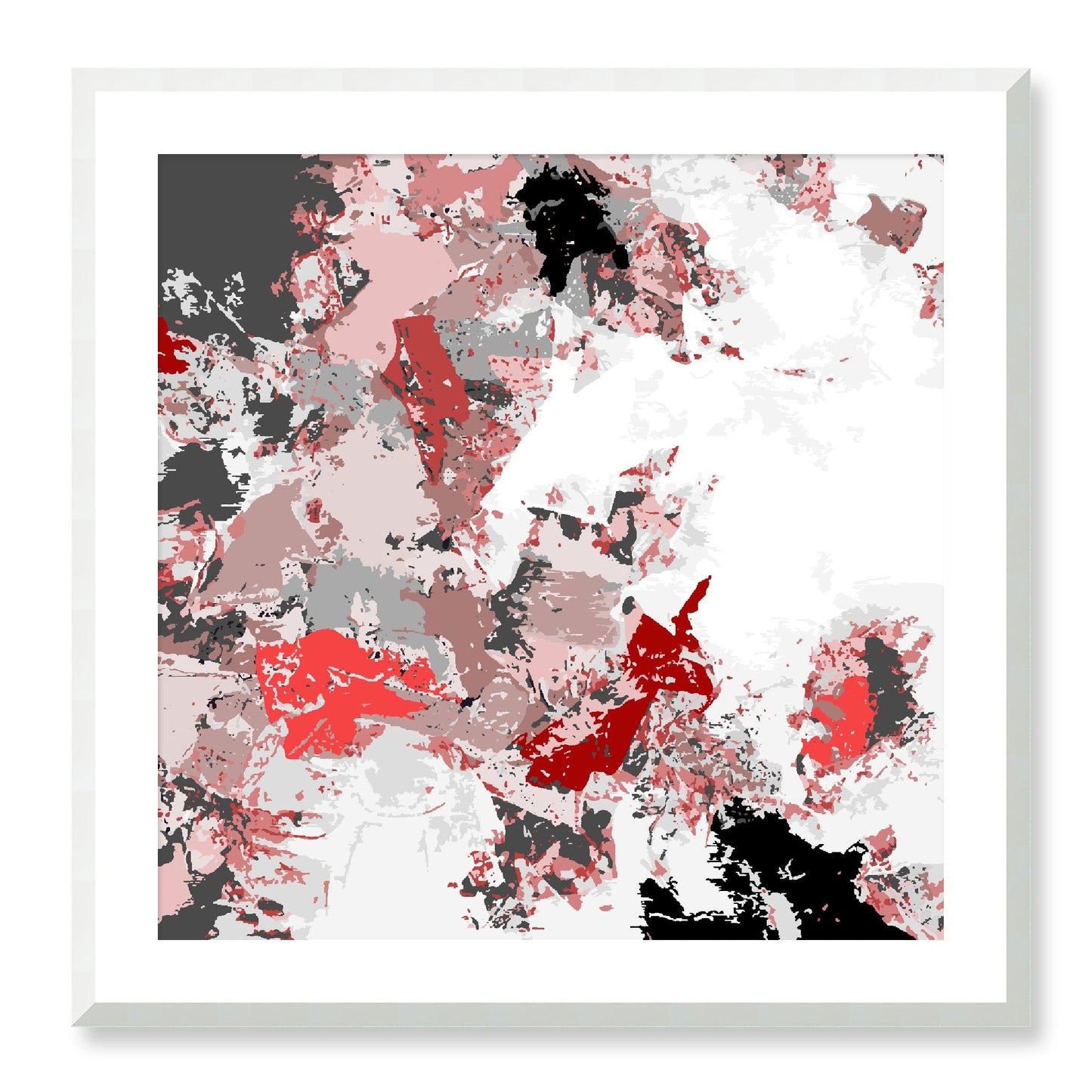 Framed Graphic Art Print, White Mat - 8x8 12x12 16x16 20x20 24x24 28x28 inches | FPS-1192-7695, Prints, Graphic art, White Frame, 71 x 71 cm ,28 x 28 inches