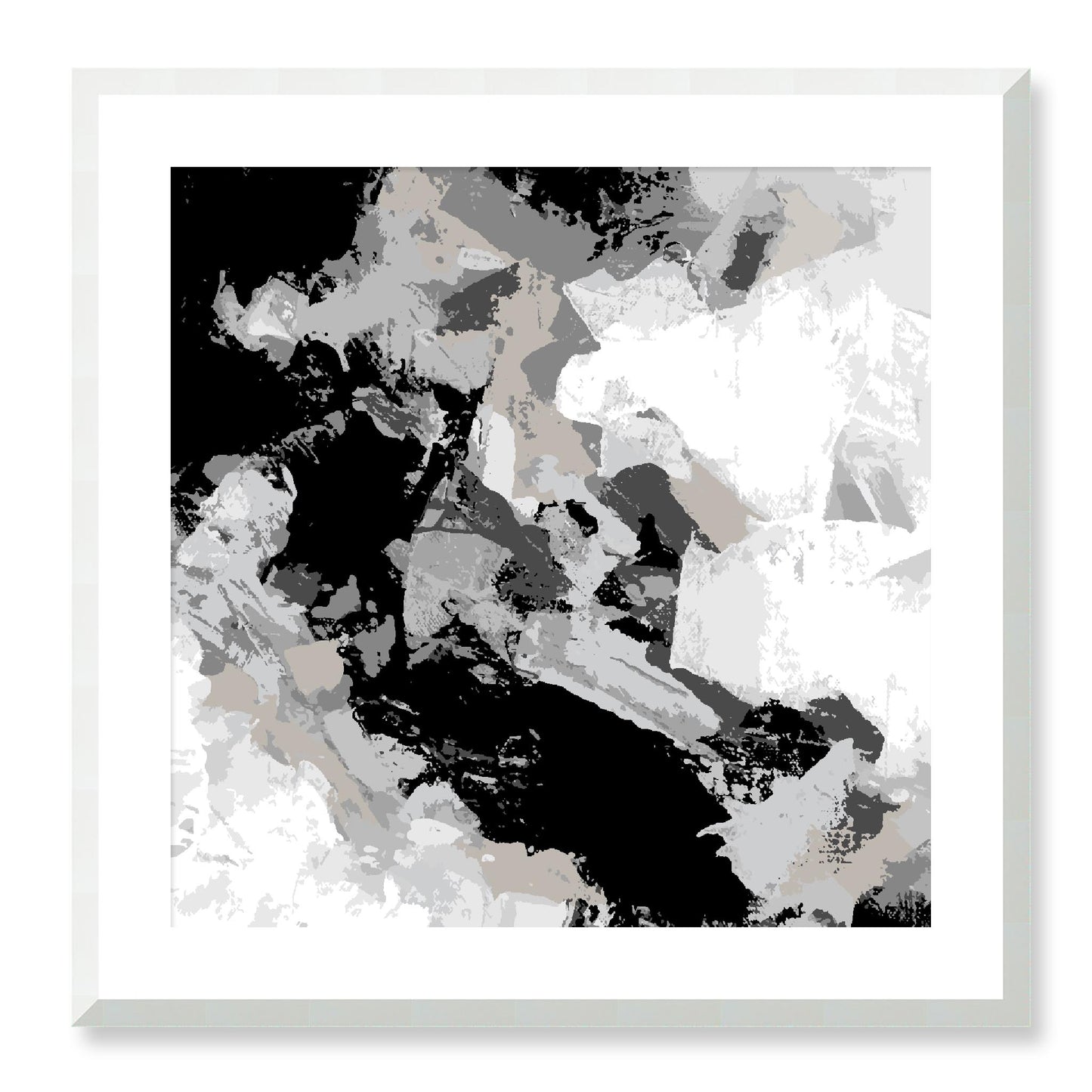 Framed Graphic Art Print, White Mat - 8x8 12x12 16x16 20x20 24x24 28x28 inches | FPS-1200-7690, Prints, Graphic art, White Frame, 61 x 61 cm ,24 x 24 inches