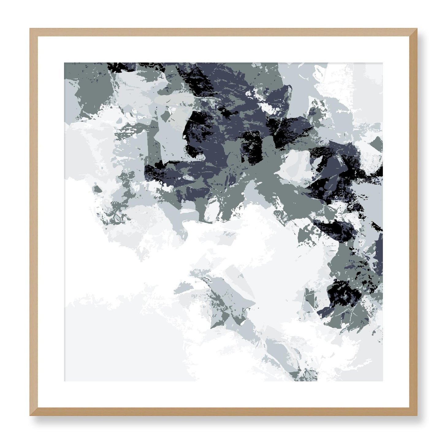 Framed Graphic Art Print, White Mat - 8x8 12x12 16x16 20x20 24x24 28x28 inches | FPS-1210-7693, Prints, Graphic art, Natural Frame, 71 x 71 cm ,28 x 28 inches
