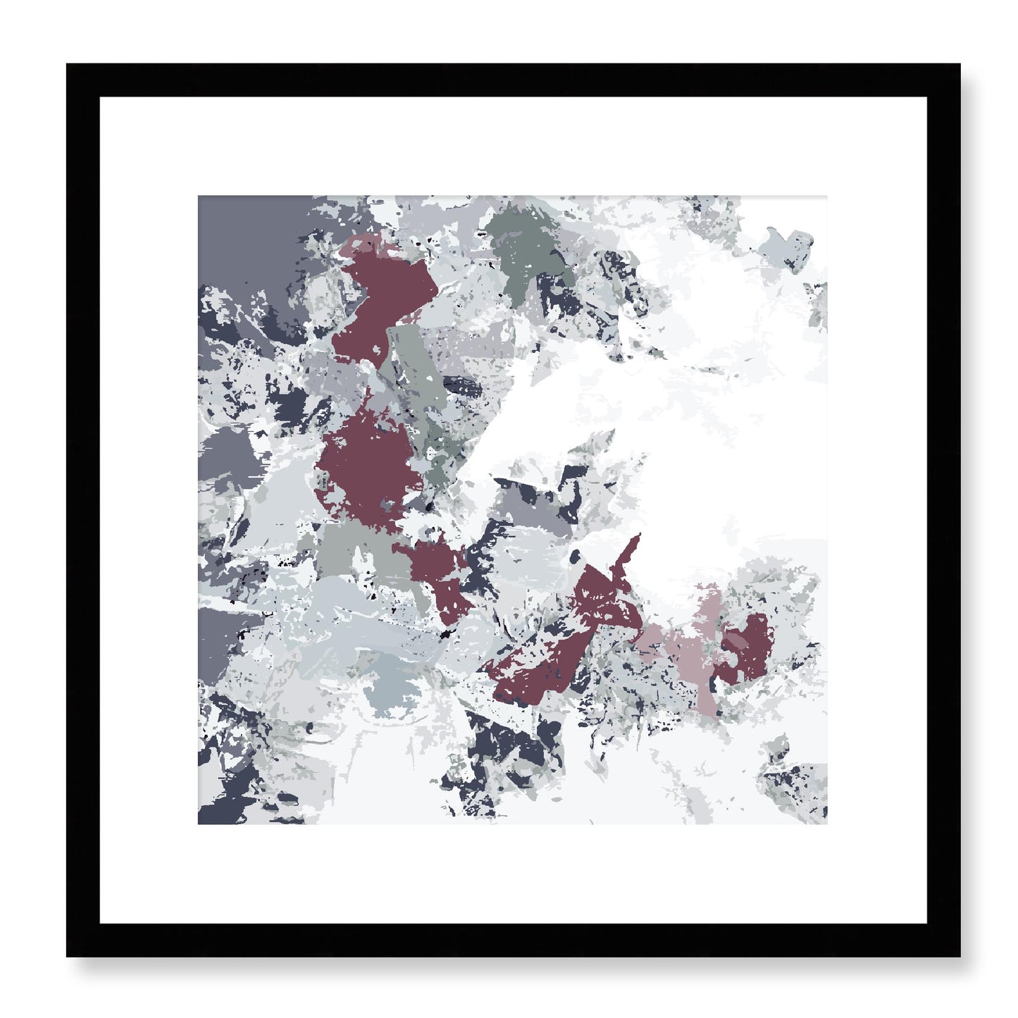 Framed Graphic Art Print, White Mat - 8x8 12x12 16x16 20x20 24x24 28x28 inches | FPS-1210-7695, Prints, Graphic art, Black Frame, 41 x 41 cm ,16 x 16 inches