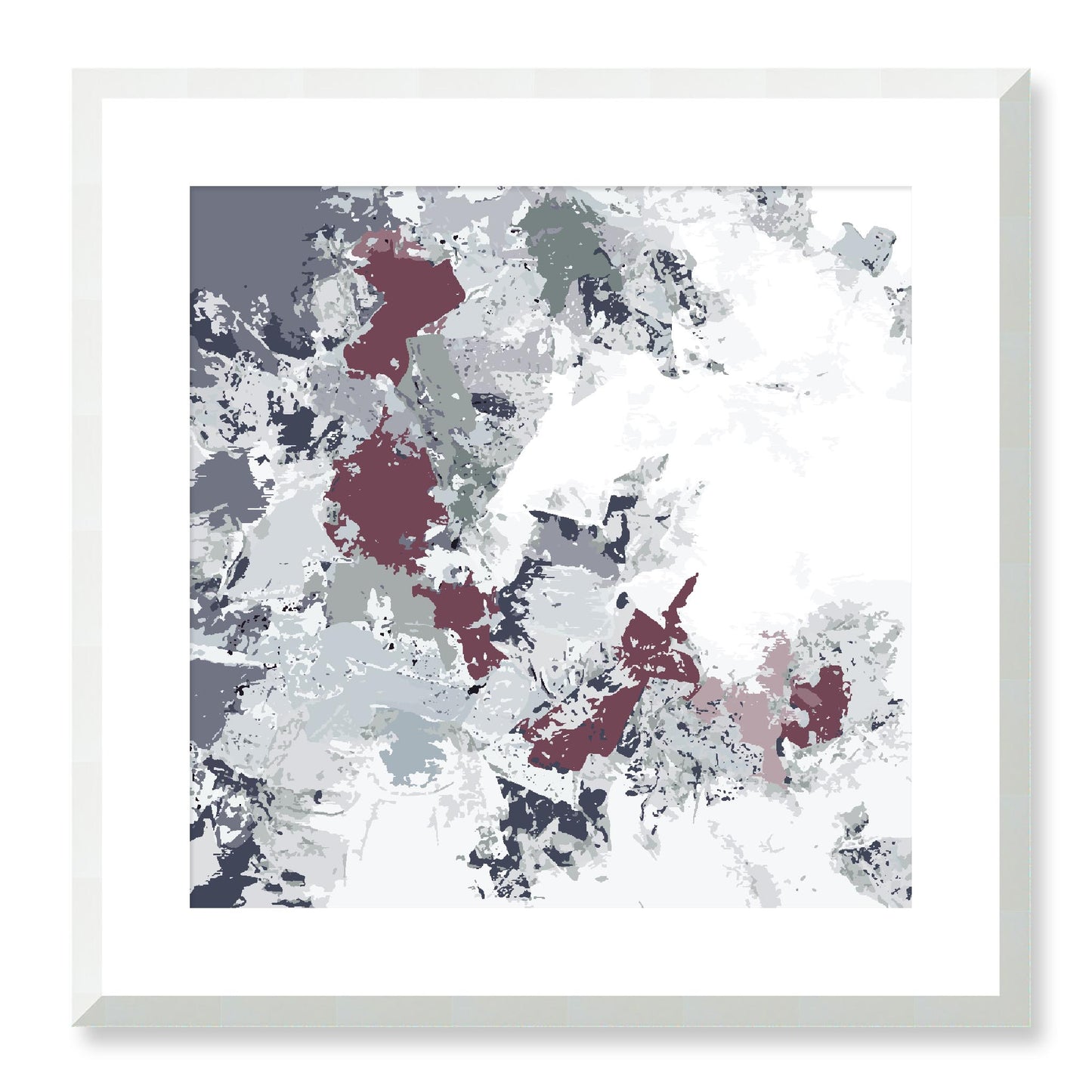 Framed Graphic Art Print, White Mat - 8x8 12x12 16x16 20x20 24x24 28x28 inches | FPS-1210-7695, Prints, Graphic art, White Frame, 51 x 51 cm ,20 x 20 inches