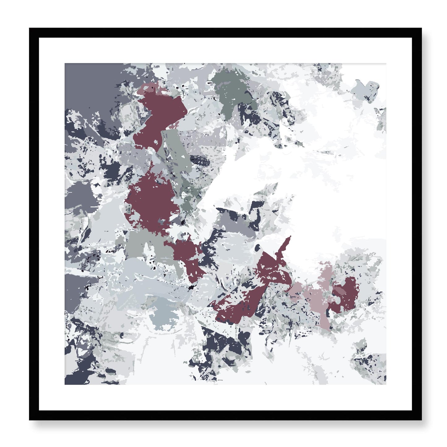 Framed Graphic Art Print, White Mat - 8x8 12x12 16x16 20x20 24x24 28x28 inches | FPS-1210-7695, Prints, Graphic art, Black Frame, 71 x 71 cm ,28 x 28 inches