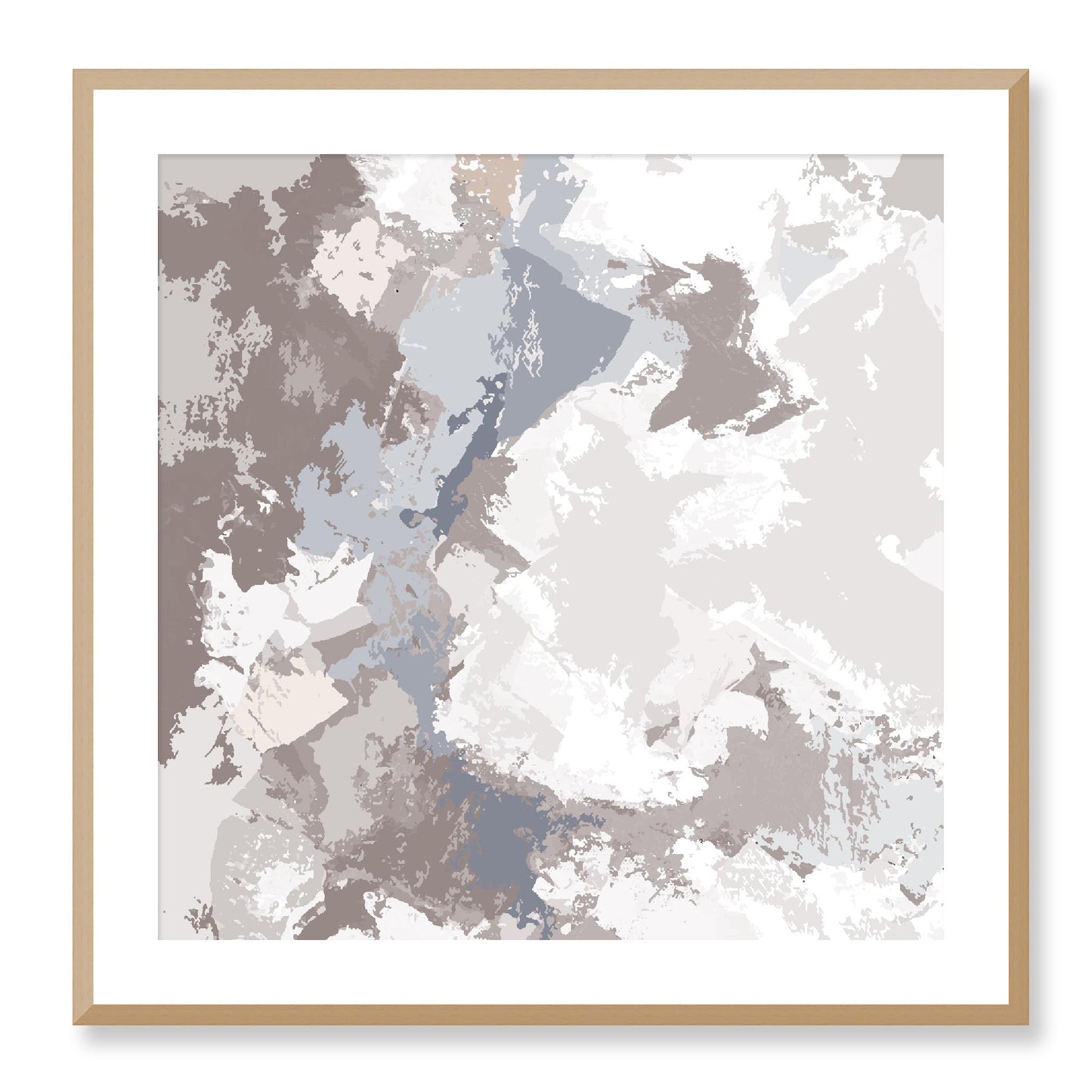 Framed Graphic Art Print, White Mat - 8x8 12x12 16x16 20x20 24x24 28x28 inches | FPS-1220-7691, Prints, Graphic art, Natural Frame, 71 x 71 cm ,28 x 28 inches