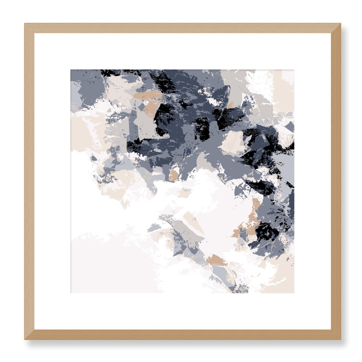 Framed Graphic Art Print, White Mat - 8x8 12x12 16x16 20x20 24x24 28x28 inches | FPS-1220-7693, Prints, Graphic art, Natural Frame, 41 x 41 cm ,16 x 16 inches