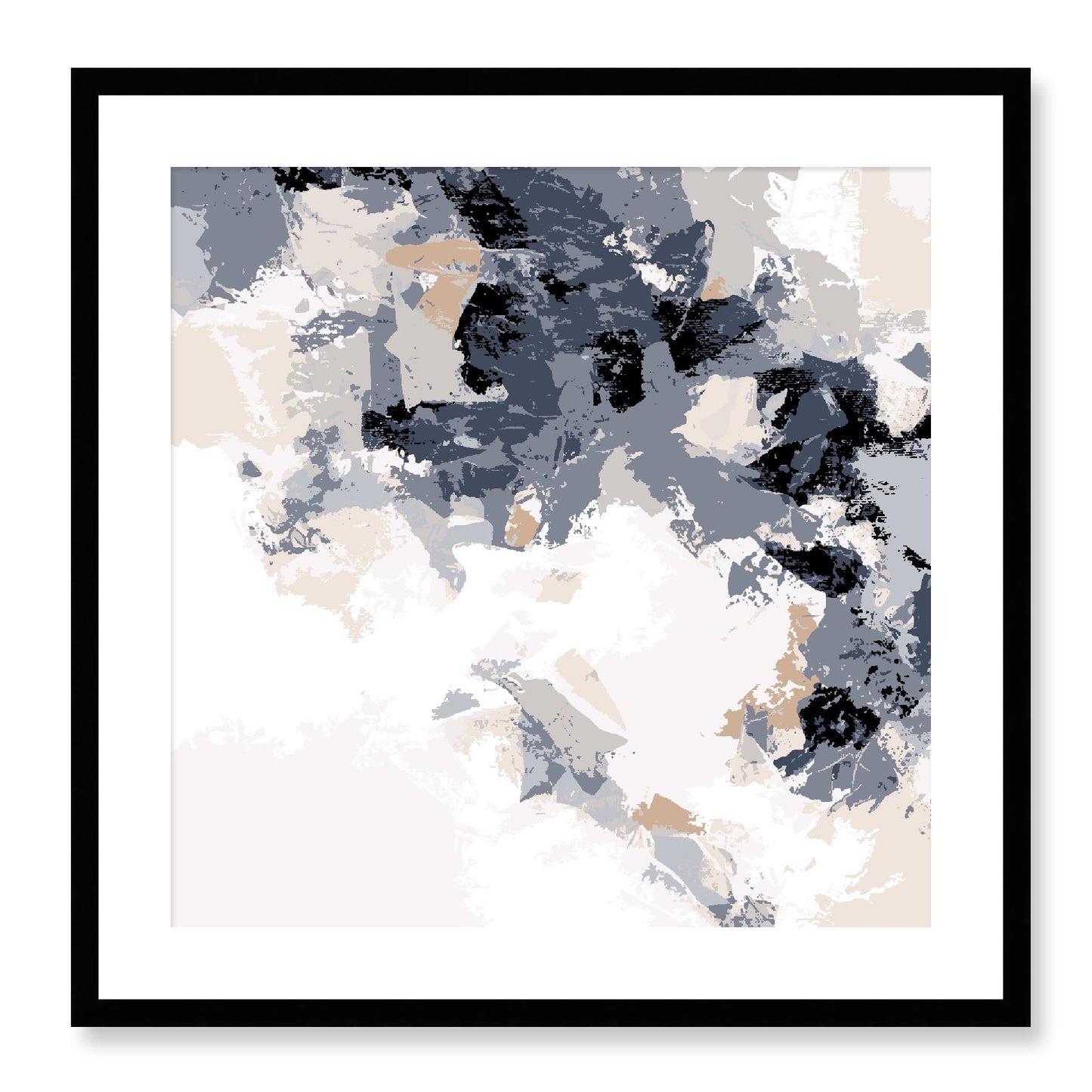 Framed Graphic Art Print, White Mat - 8x8 12x12 16x16 20x20 24x24 28x28 inches | FPS-1220-7693, Prints, Graphic art, Black Frame, 61 x 61 cm ,24 x 24 inches
