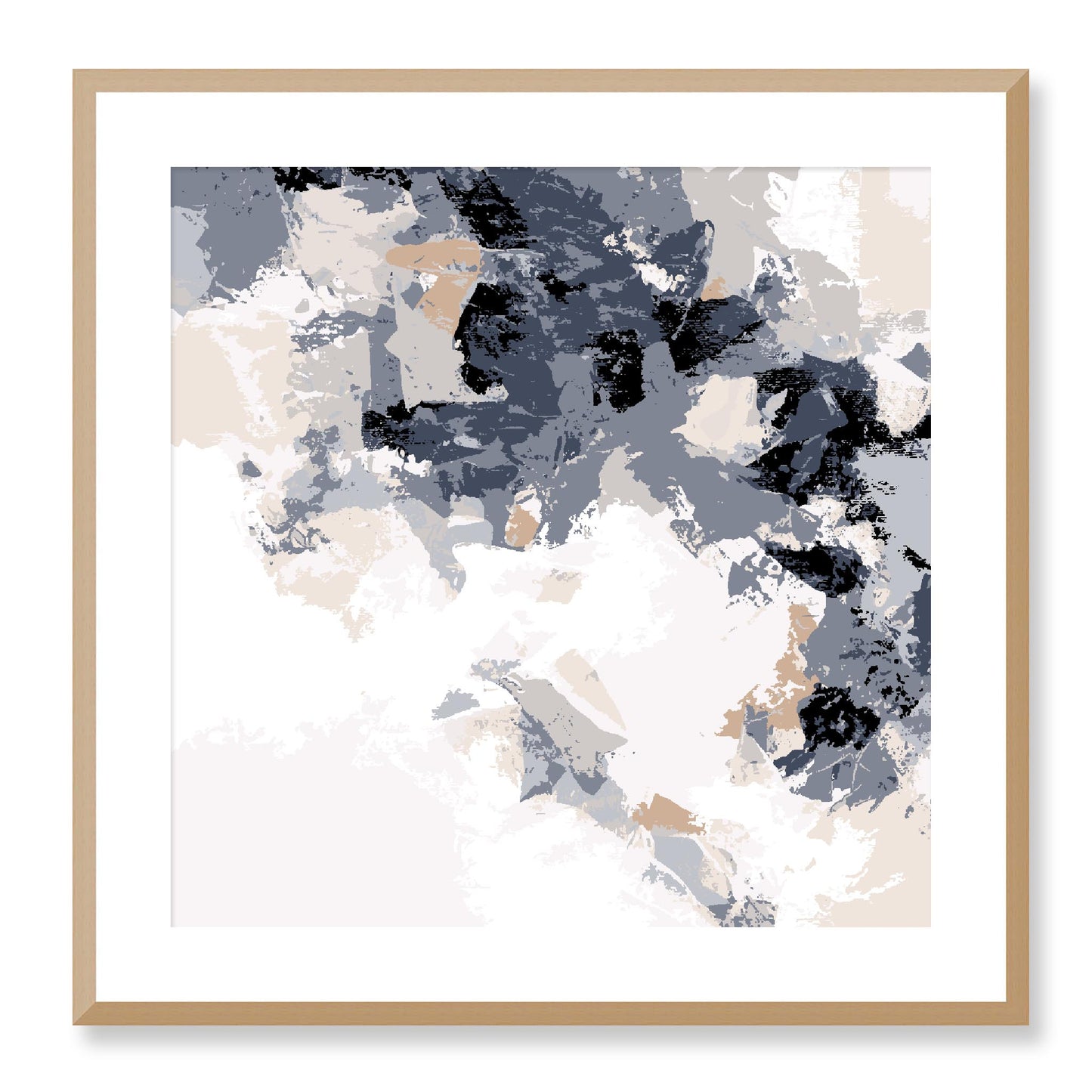 Framed Graphic Art Print, White Mat - 8x8 12x12 16x16 20x20 24x24 28x28 inches | FPS-1220-7693, Prints, Graphic art, Natural Frame, 61 x 61 cm ,24 x 24 inches