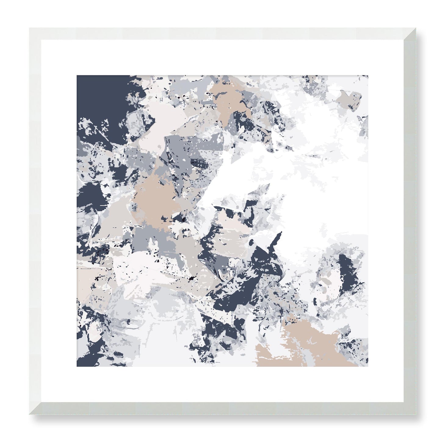 Framed Graphic Art Print, White Mat - 8x8 12x12 16x16 20x20 24x24 28x28 inches | FPS-1220-7695, Prints, Graphic art, White Frame, 51 x 51 cm ,20 x 20 inches