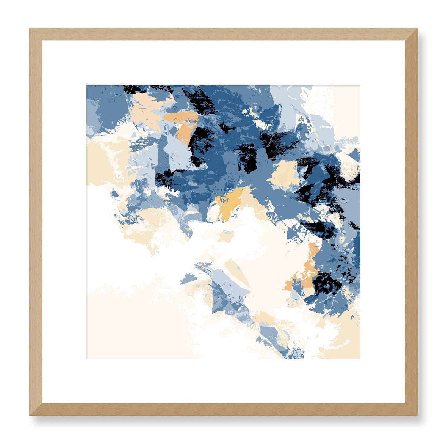 Framed Graphic Art Print, White Mat - 8x8 12x12 16x16 20x20 24x24 28x28 inches | FPS-1230-7693, Prints, Graphic art, Natural Frame, 41 x 41 cm ,16 x 16 inches