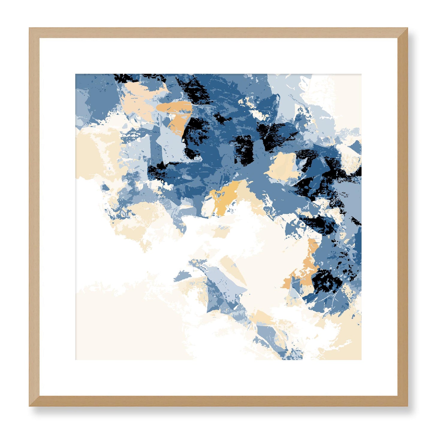 Framed Graphic Art Print, White Mat - 8x8 12x12 16x16 20x20 24x24 28x28 inches | FPS-1230-7693, Prints, Graphic art, Natural Frame, 51 x 51 cm ,20 x 20 inches