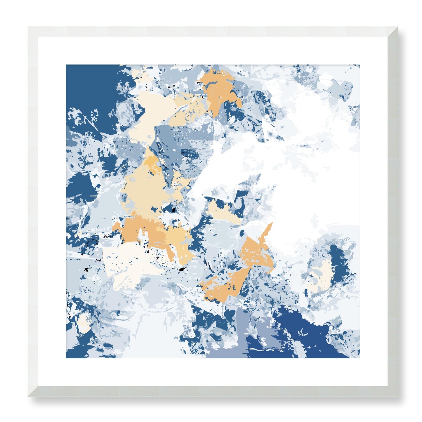 Framed Graphic Art Print, White Mat - 8x8 12x12 16x16 20x20 24x24 28x28 inches | FPS-1230-7695, Prints, Graphic art, White Frame, 61 x 61 cm ,24 x 24 inches